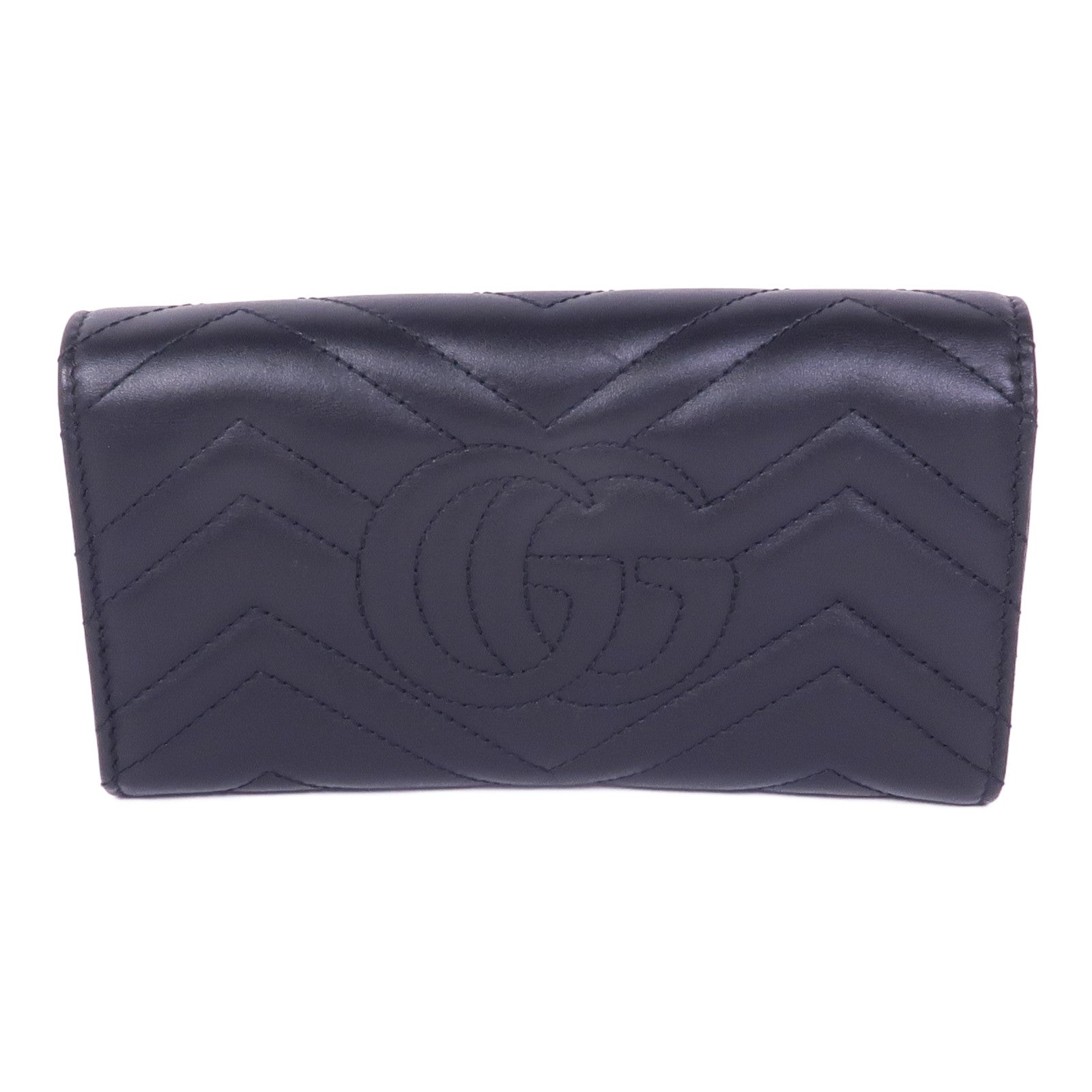 GUCCI 牛皮皮革GG Marmont Long Wallet金扣錢包