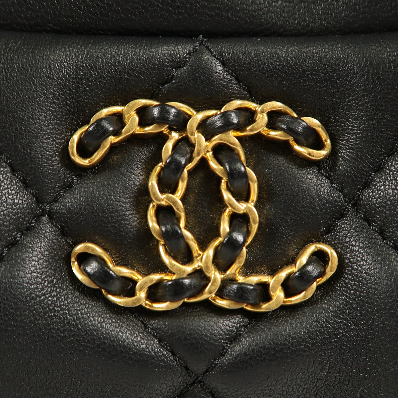 CHANEL 羊皮皮革Shoulder Bag金扣鏈帶手挽肩背兩用袋