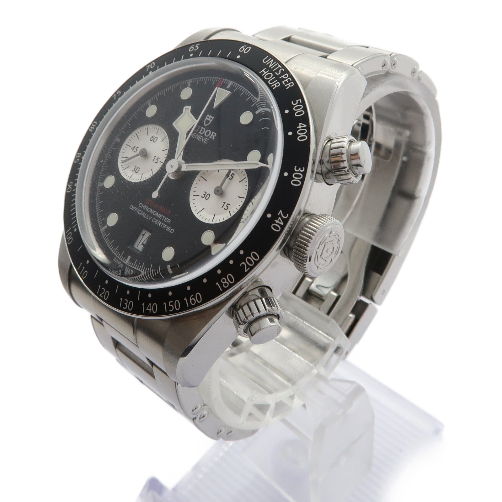TUDOR Black Bay Chrono不鏽鋼手錶自動機芯黑色