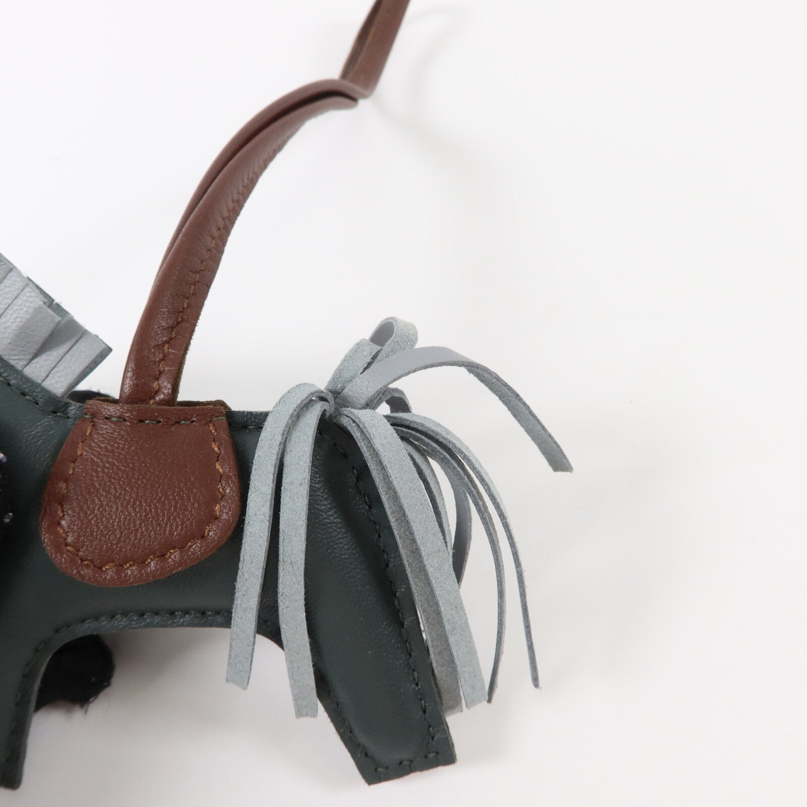 HERMES Milo皮革Rodeo PM掛飾Terre