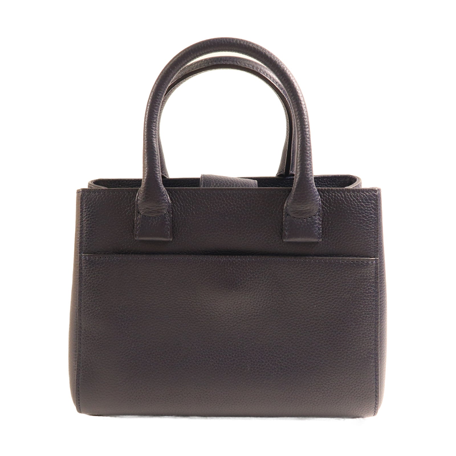 CHANEL 牛皮皮革2Way Shoulder Bag銀扣手挽肩背兩用袋