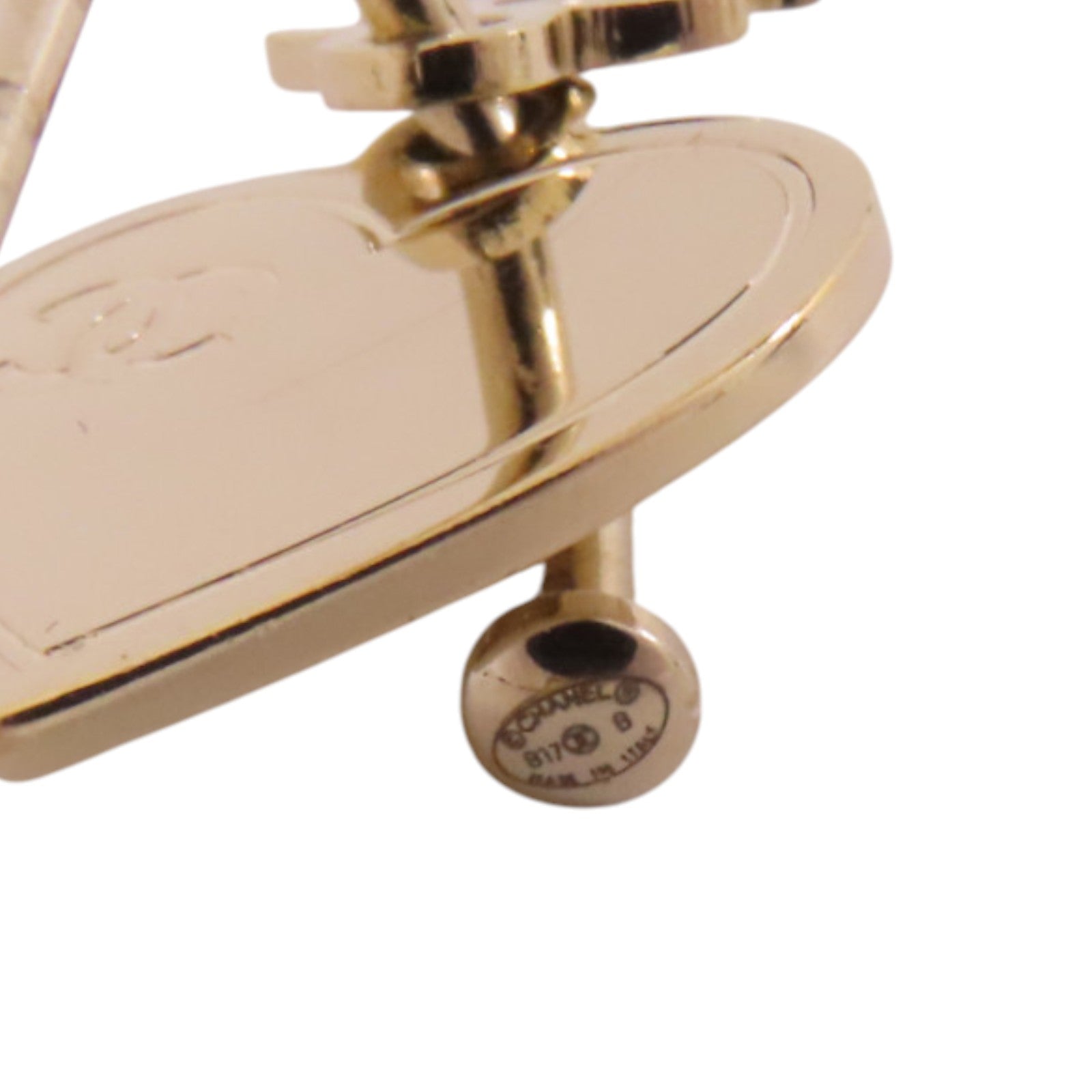 CHANEL 金屬Earrings銀扣耳環