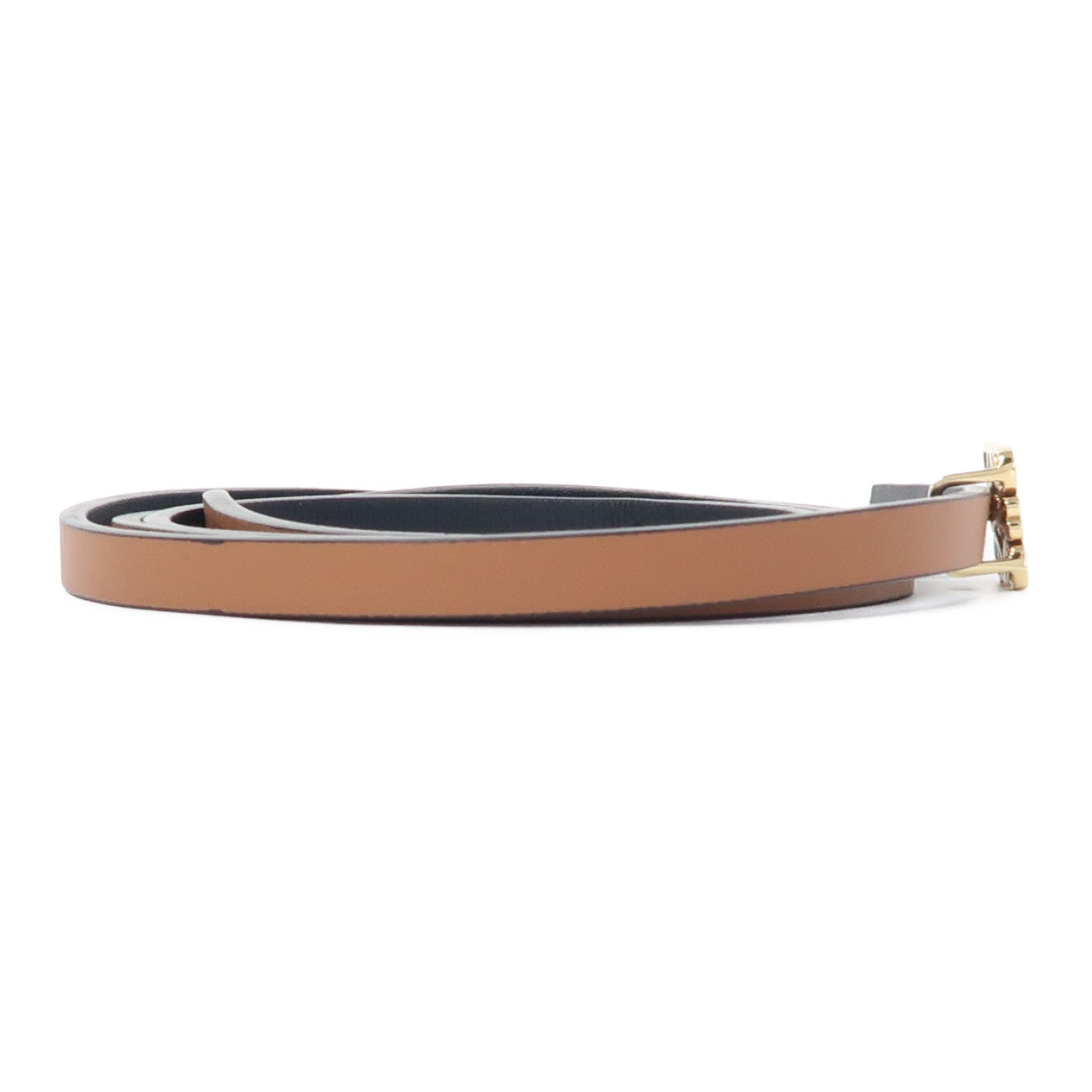 LOEWE 牛皮皮革Belt(90cm)金扣皮帶啡色