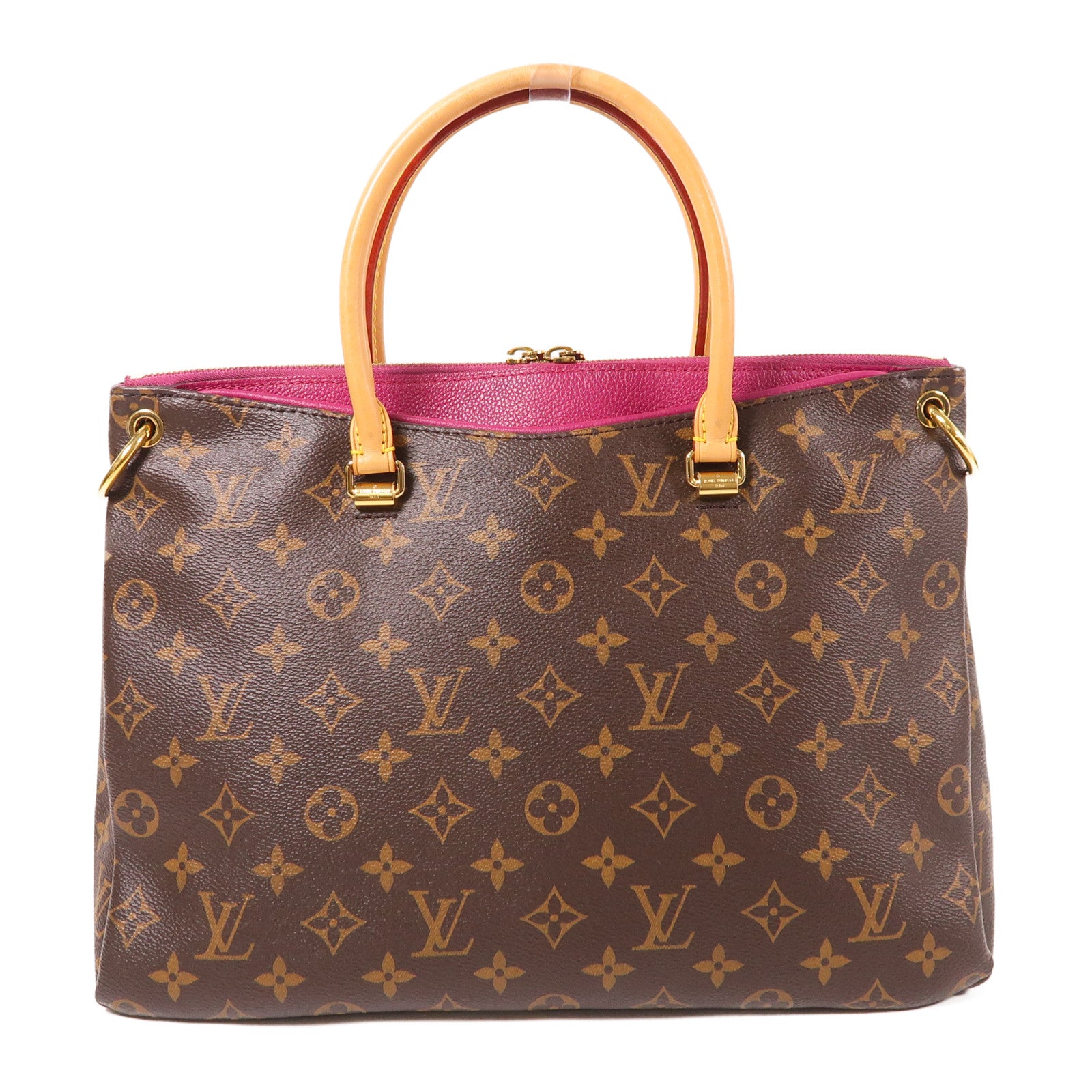 LOUIS VUITTON Monogram Pallas金扣手挽肩背兩用袋棕色
