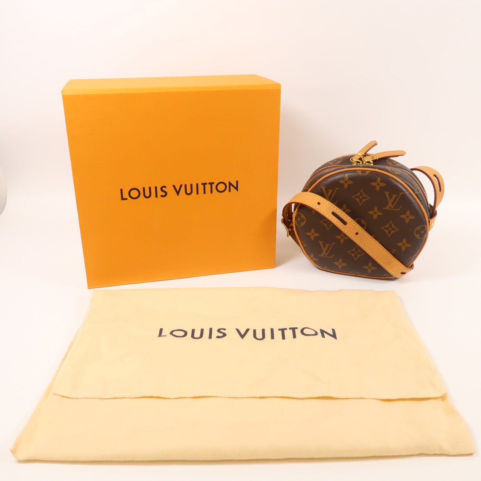 LOUIS VUITTON Monogram Boite Chapeau金扣肩背袋