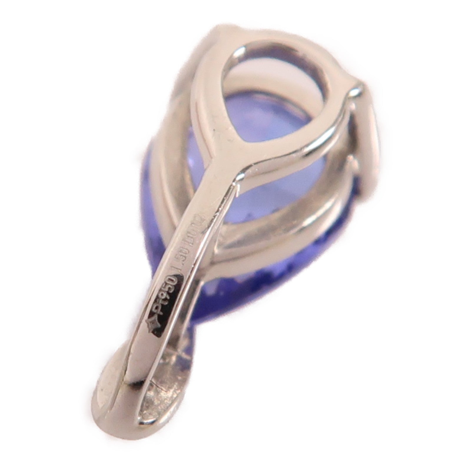 JEWELRY PT950鉑金Pendant 0.9g1.5ct坦桑石/0.02ct鑽石吊墜