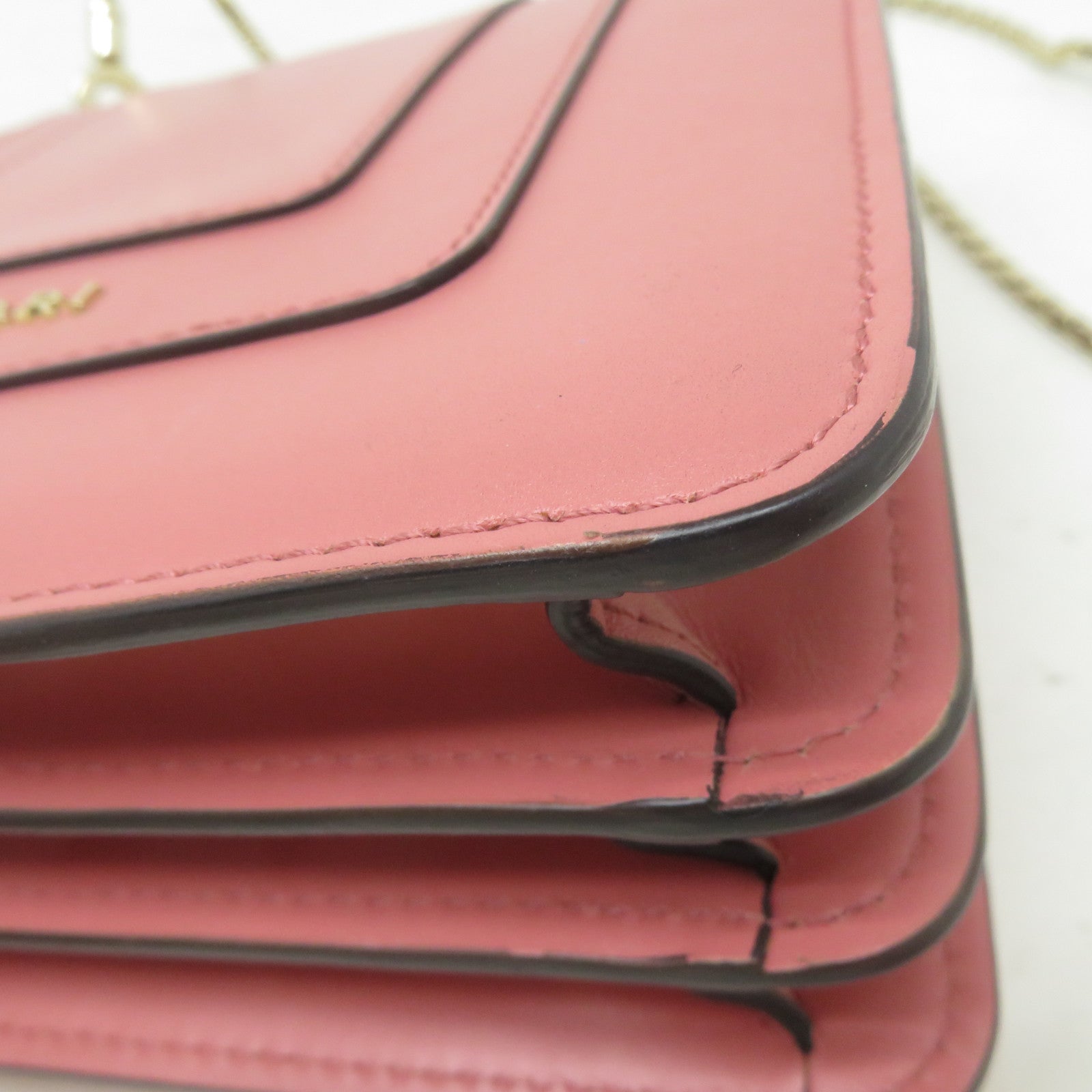 BVLGARI (PRICE DOWN) GWH Serpenti Forever 2Way Shoulder Handbag Calfskin Leather Pink