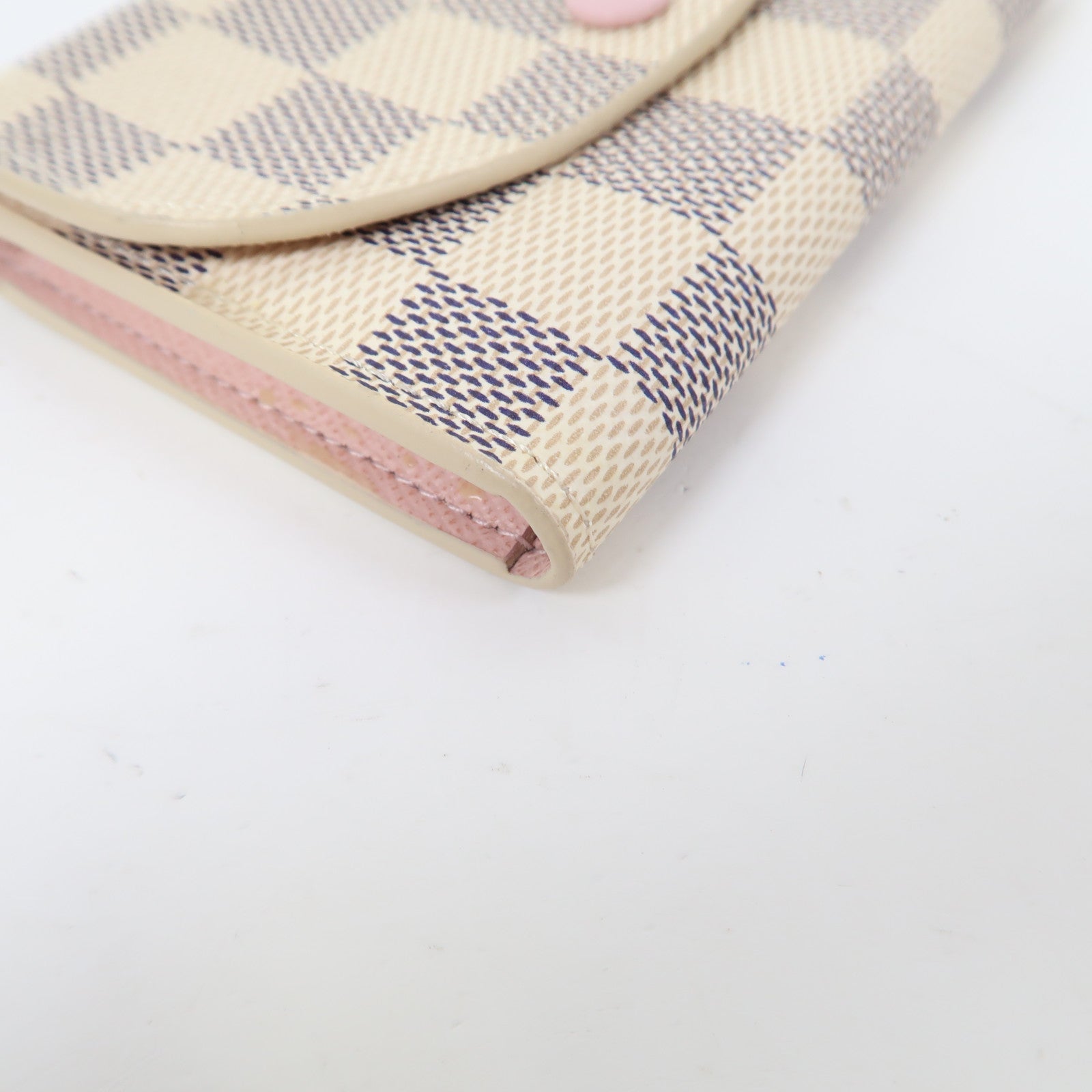 LOUIS VUITTON Damier Azur Rosalie Coin Purse金扣零錢包白色