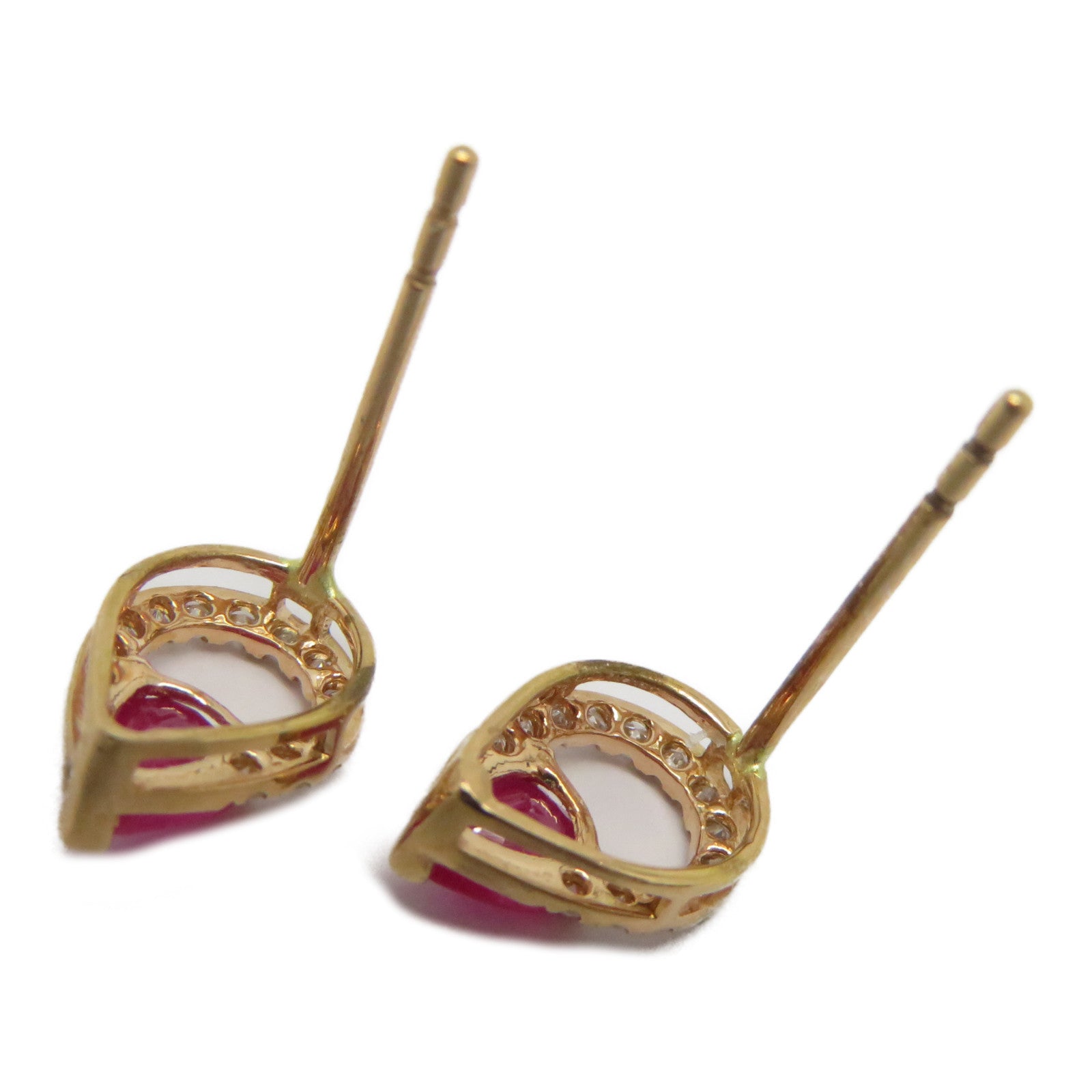 JEWELRY 【激減優惠】18K玫瑰金Ruby Diamond Earrings 0.65ct紅寶石/0.23ct鑽石耳環