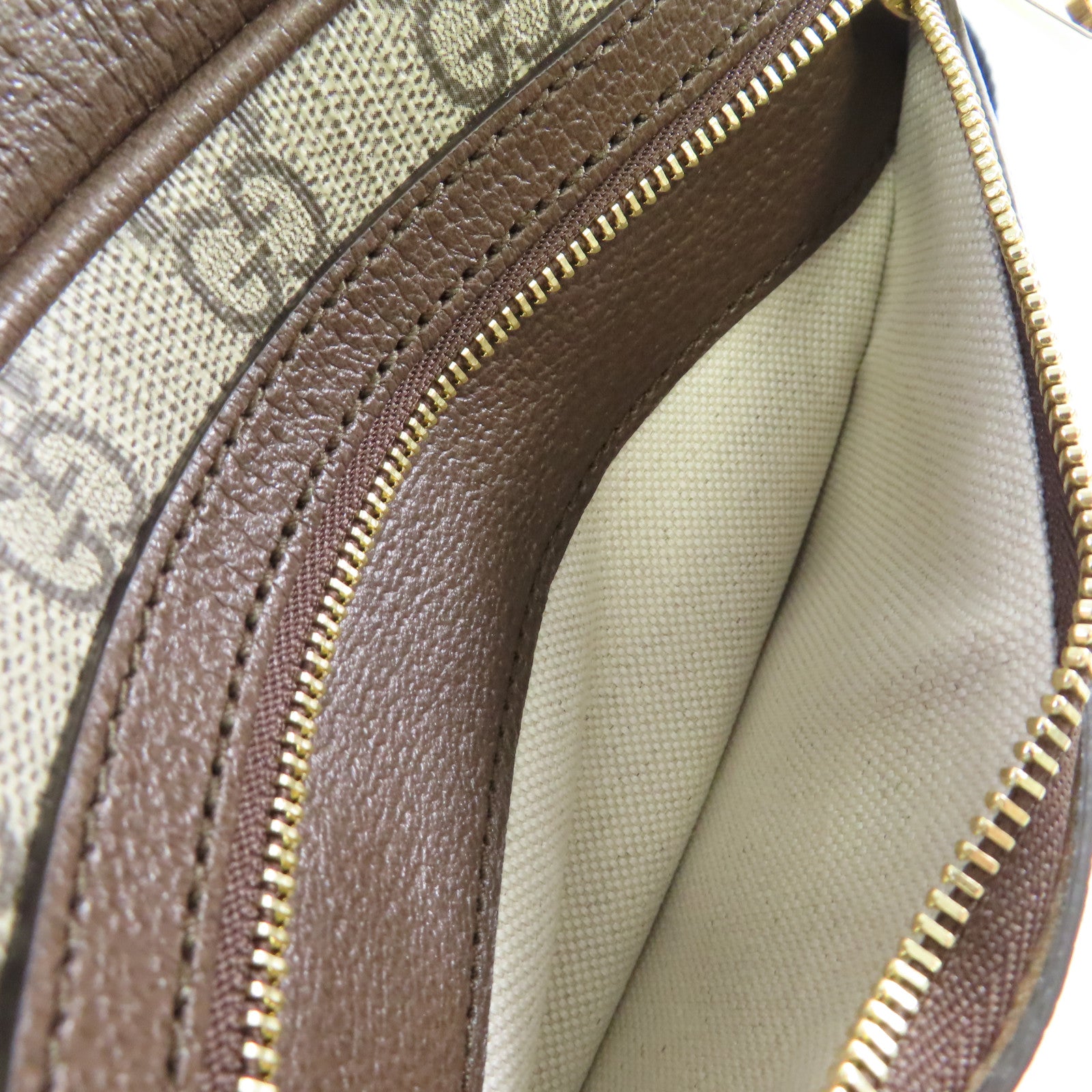 GUCCI 【激減優惠】塗層帆布Ophidia GG Shoulder Bag金扣肩背袋啡色