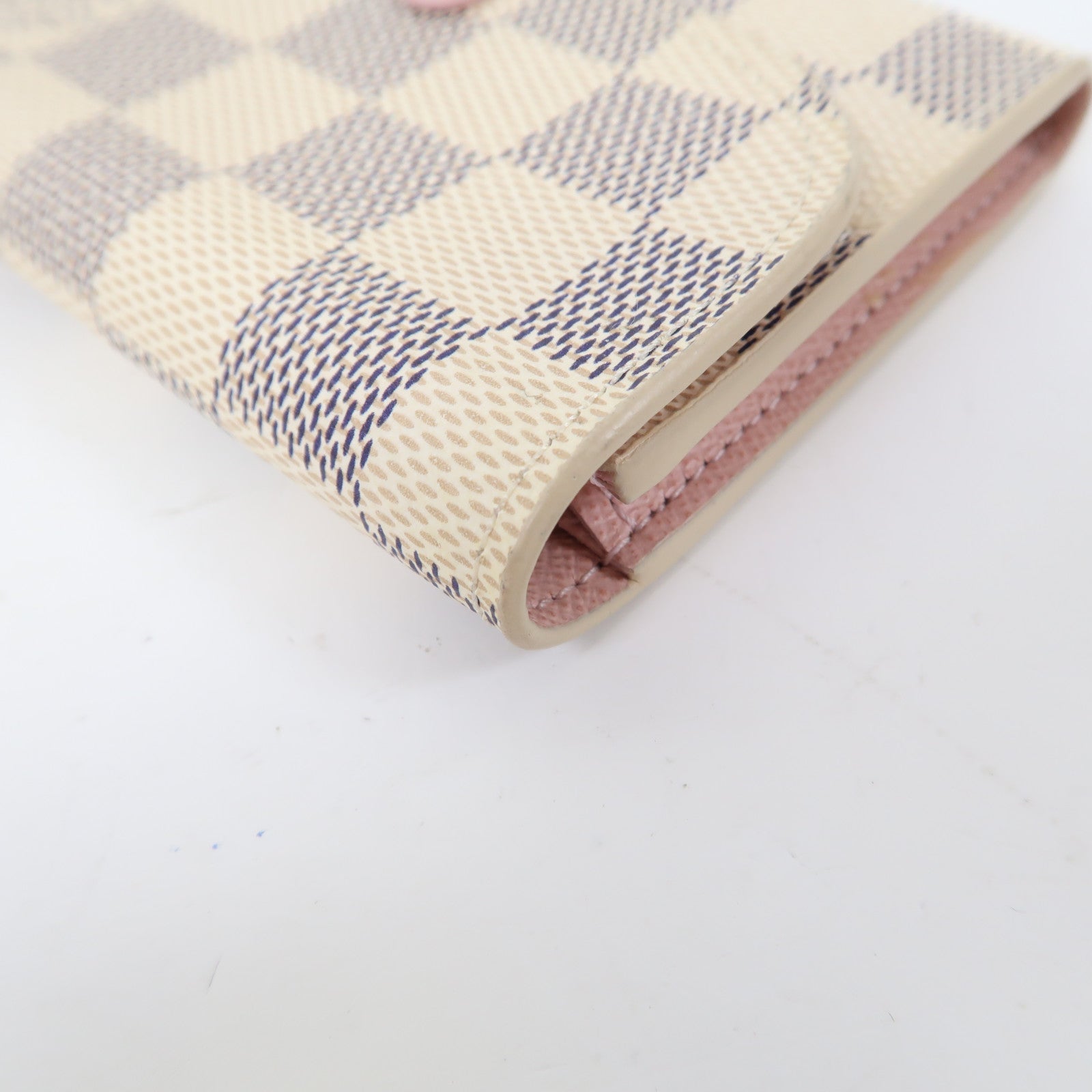 LOUIS VUITTON Damier Azur Rosalie Coin Purse金扣零錢包白色