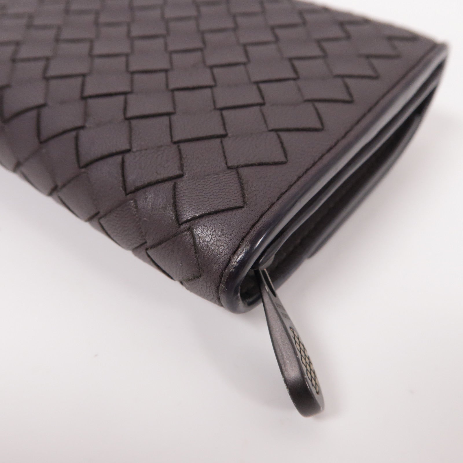 BOTTEGA VENETA 【激減優惠】織紋皮革Long Wallet長錢包啡色