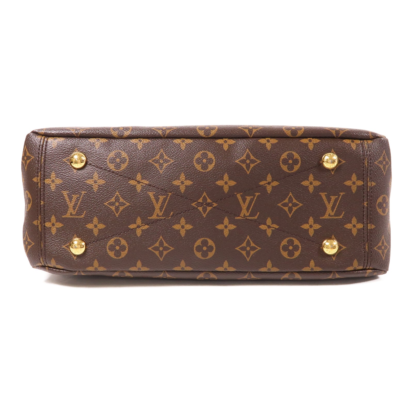 LOUIS VUITTON Monogram Pallas金扣手挽肩背兩用袋棕色
