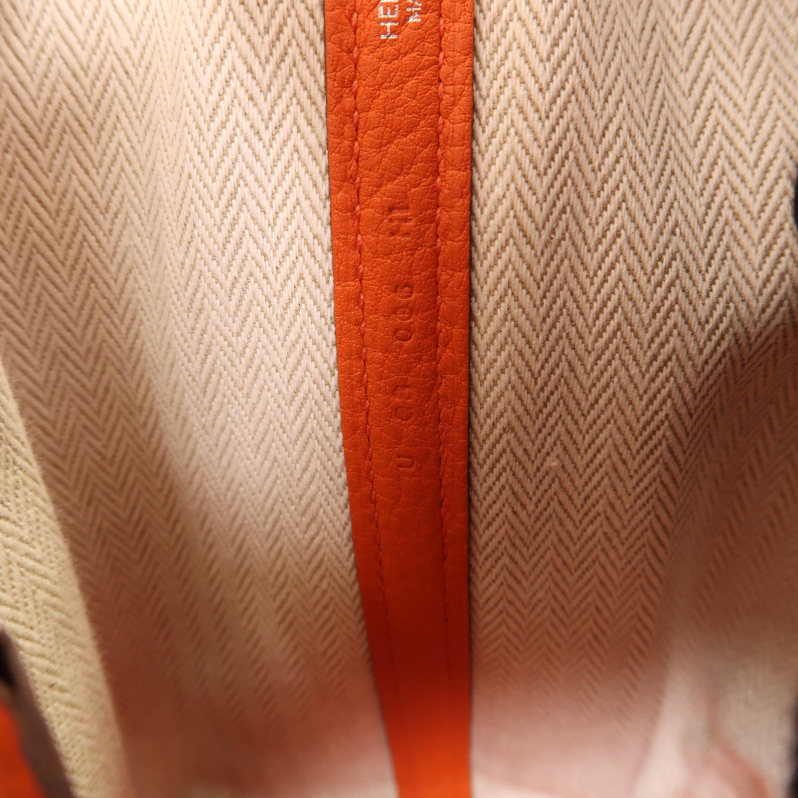 HERMES Negonda皮革Garden Party TPM銀扣手挽袋Orange Poppy