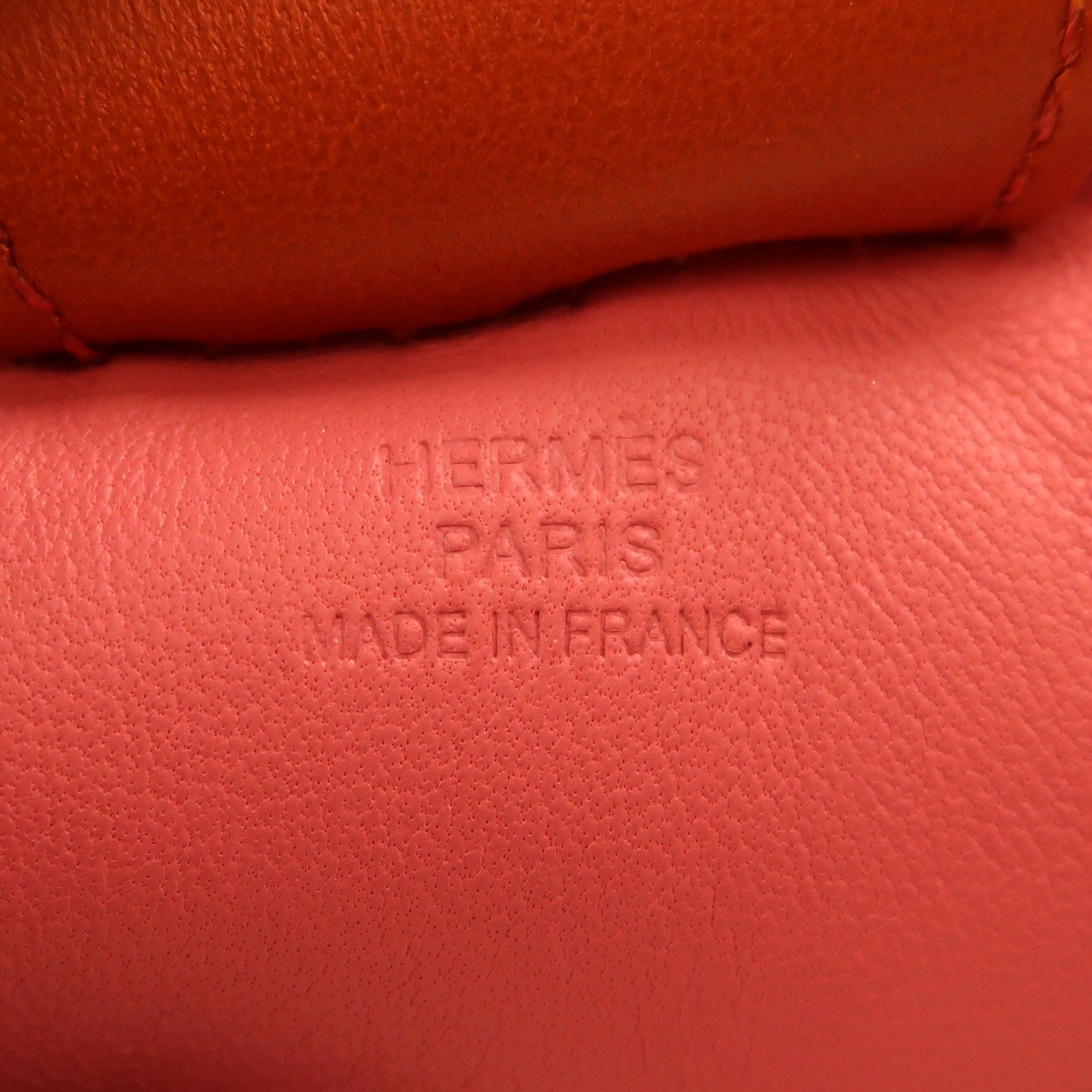 HERMES Milo皮革/Swift皮革Rodeo GM掛飾Rose Azalee