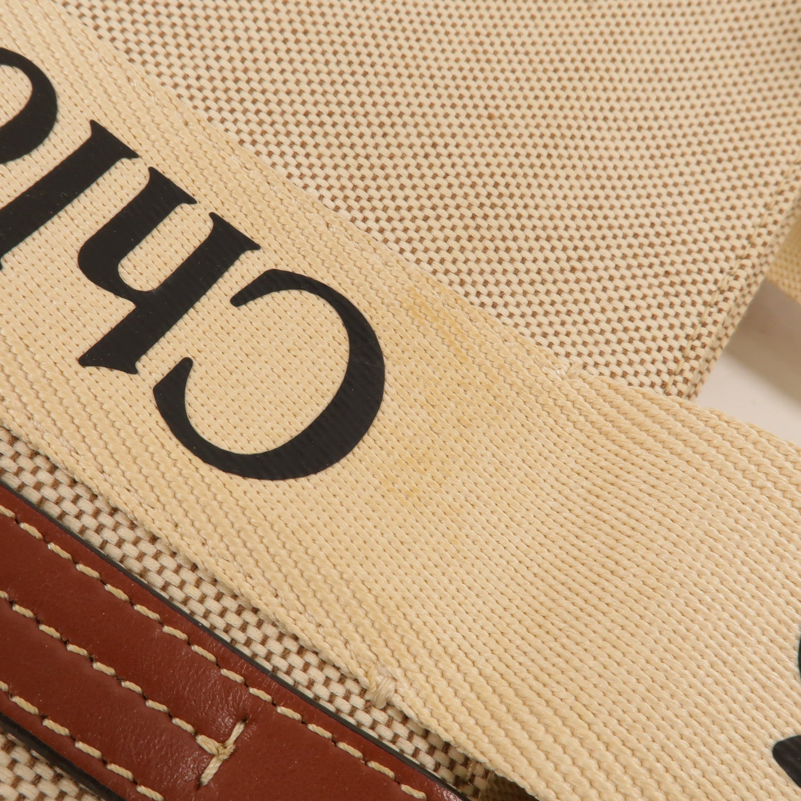 Chloe 帆布Woody Tote Bag肩背袋