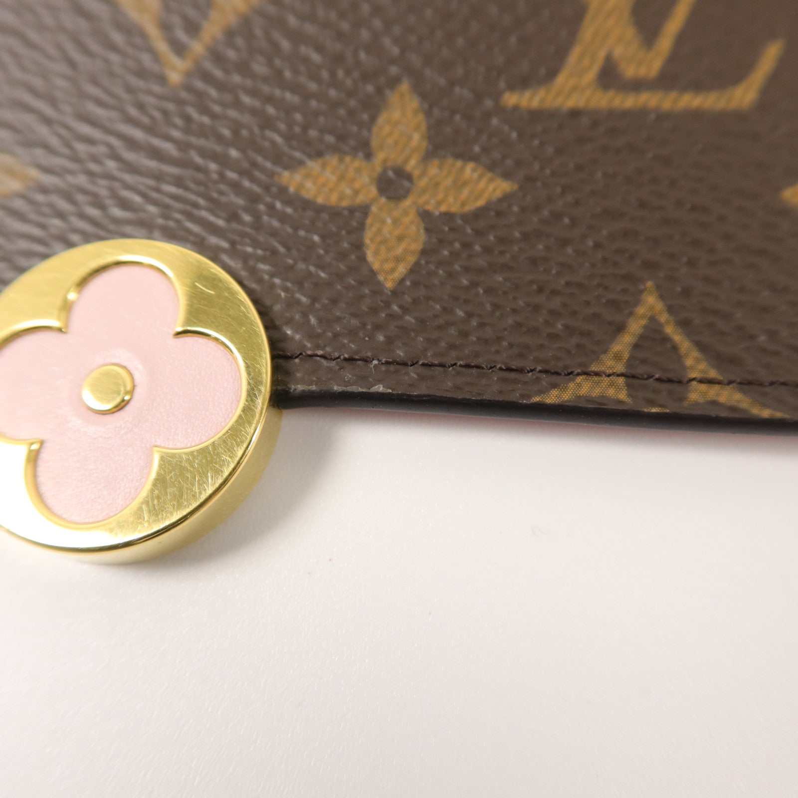 LOUIS VUITTON Monogram Flore Chain Wallet鏈帶肩背袋