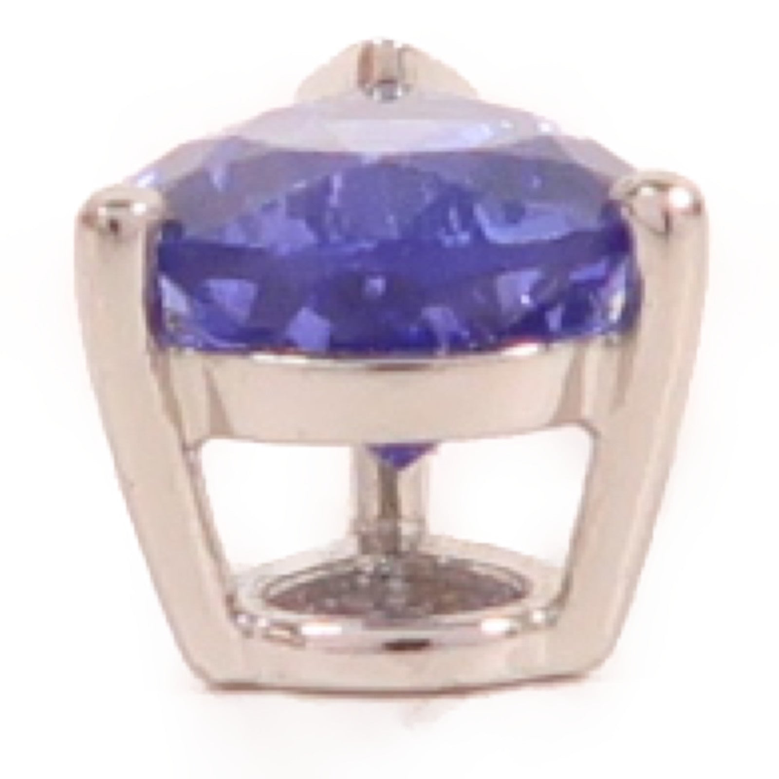 JEWELRY PT950鉑金Pendant 0.9g1.5ct坦桑石/0.02ct鑽石吊墜