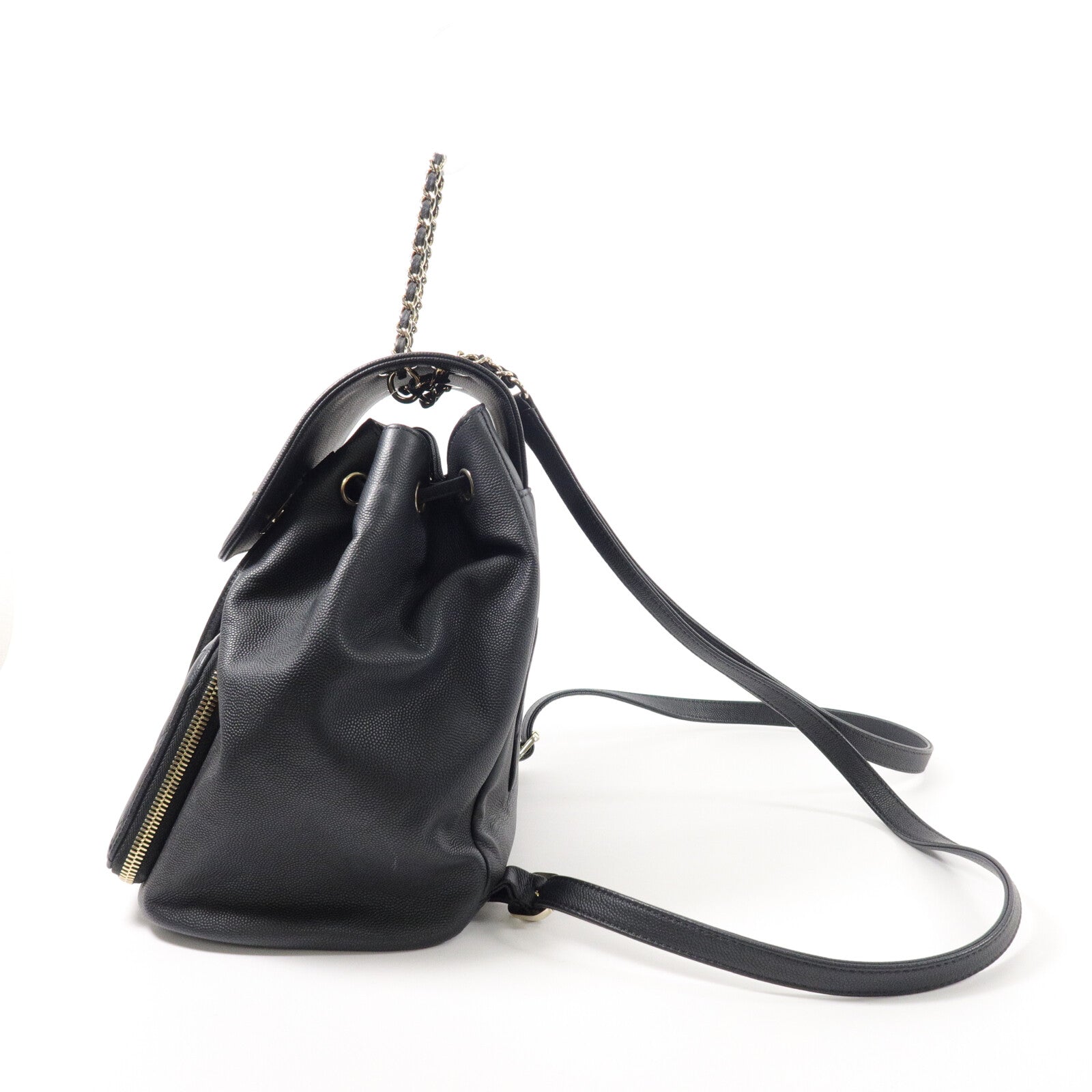 CHANEL 牛皮皮革Business Affinity Backpack鏈帶背包