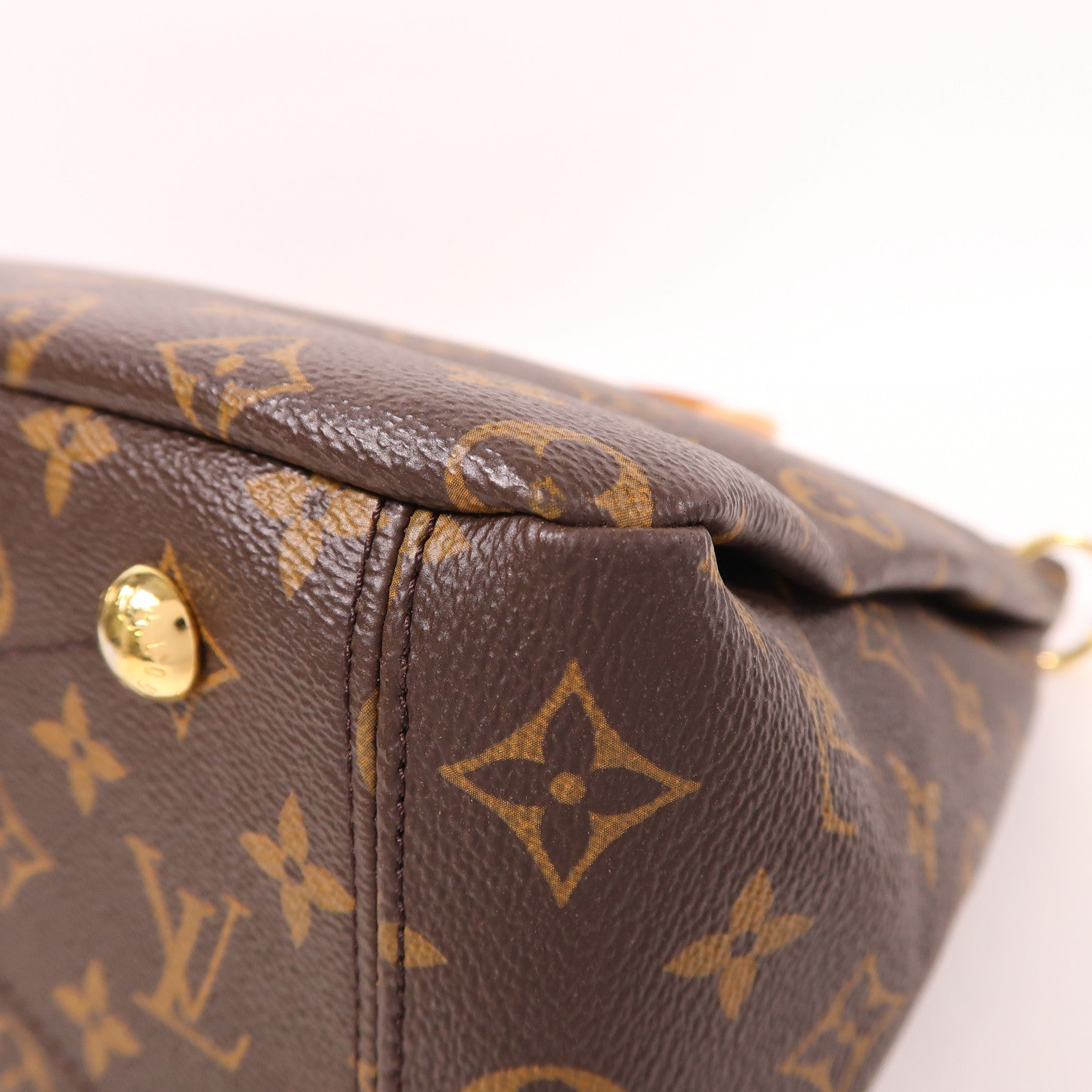 LOUIS VUITTON Monogram Pallas金扣手挽肩背兩用袋棕色