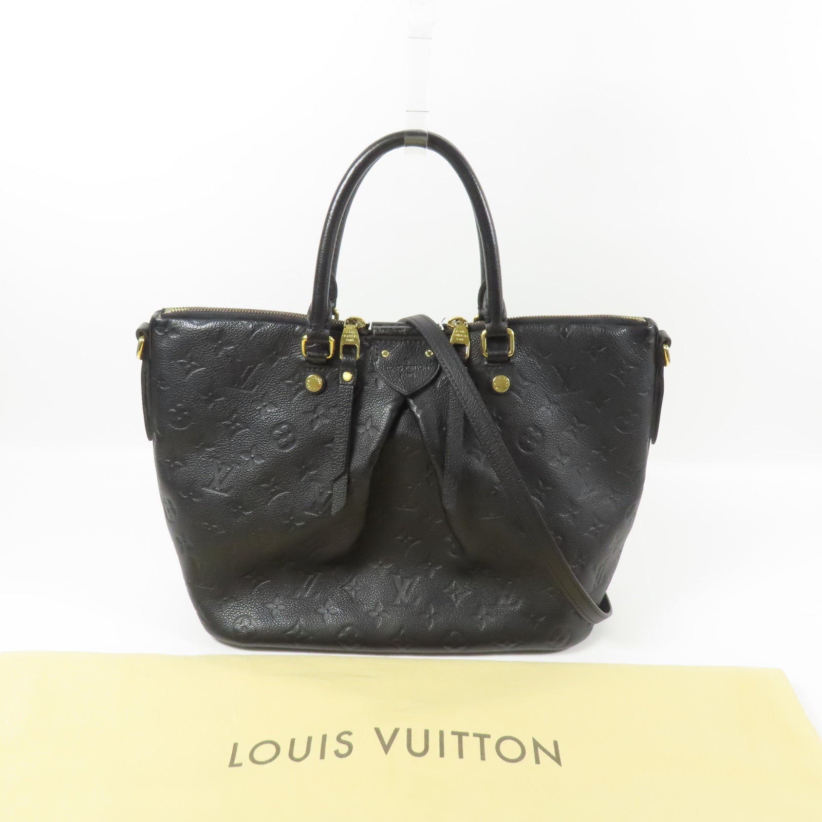 LOUIS VUITTON Monogram Empreinte Mazarine MM金扣手挽肩背兩用袋