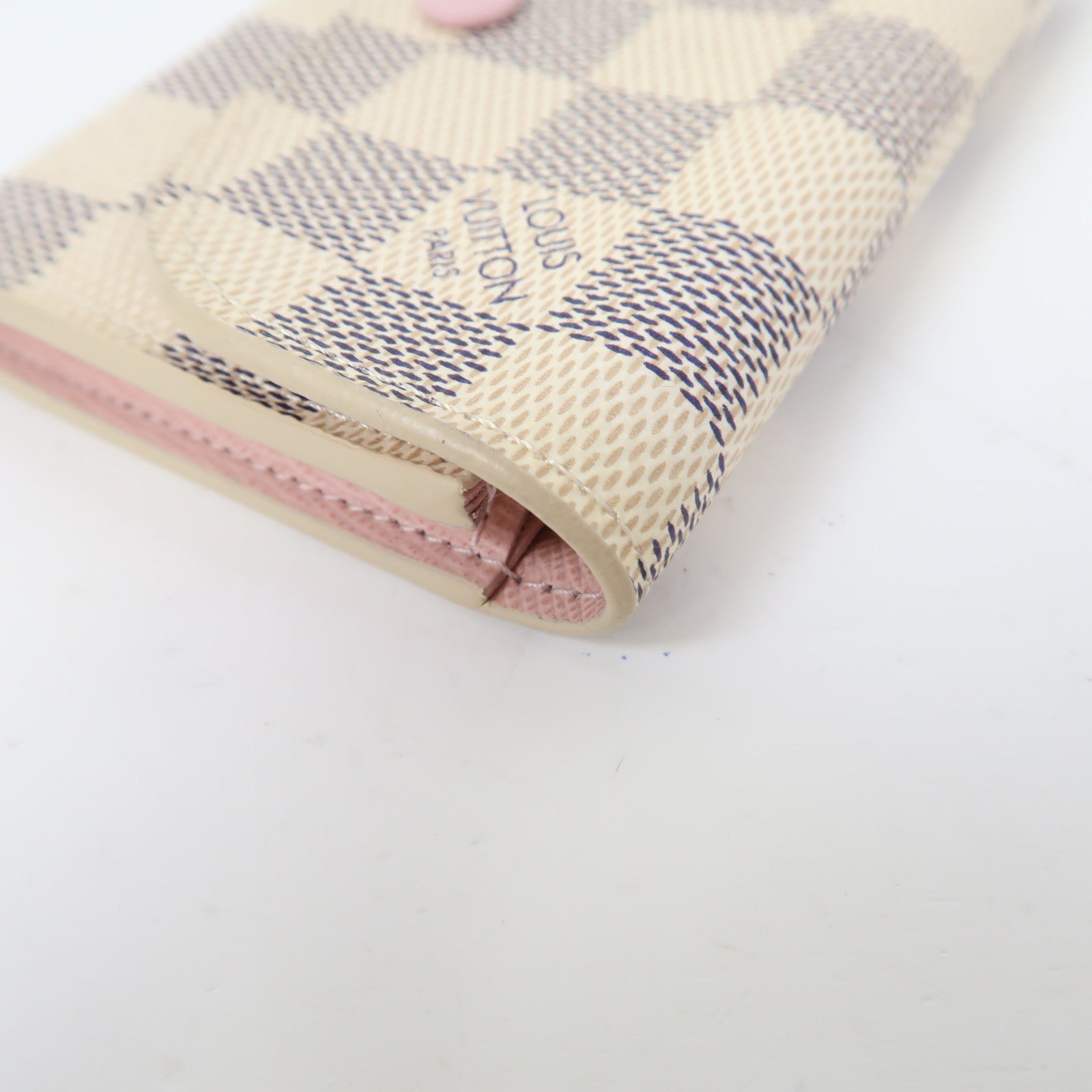 LOUIS VUITTON Damier Azur Rosalie Coin Purse金扣零錢包白色