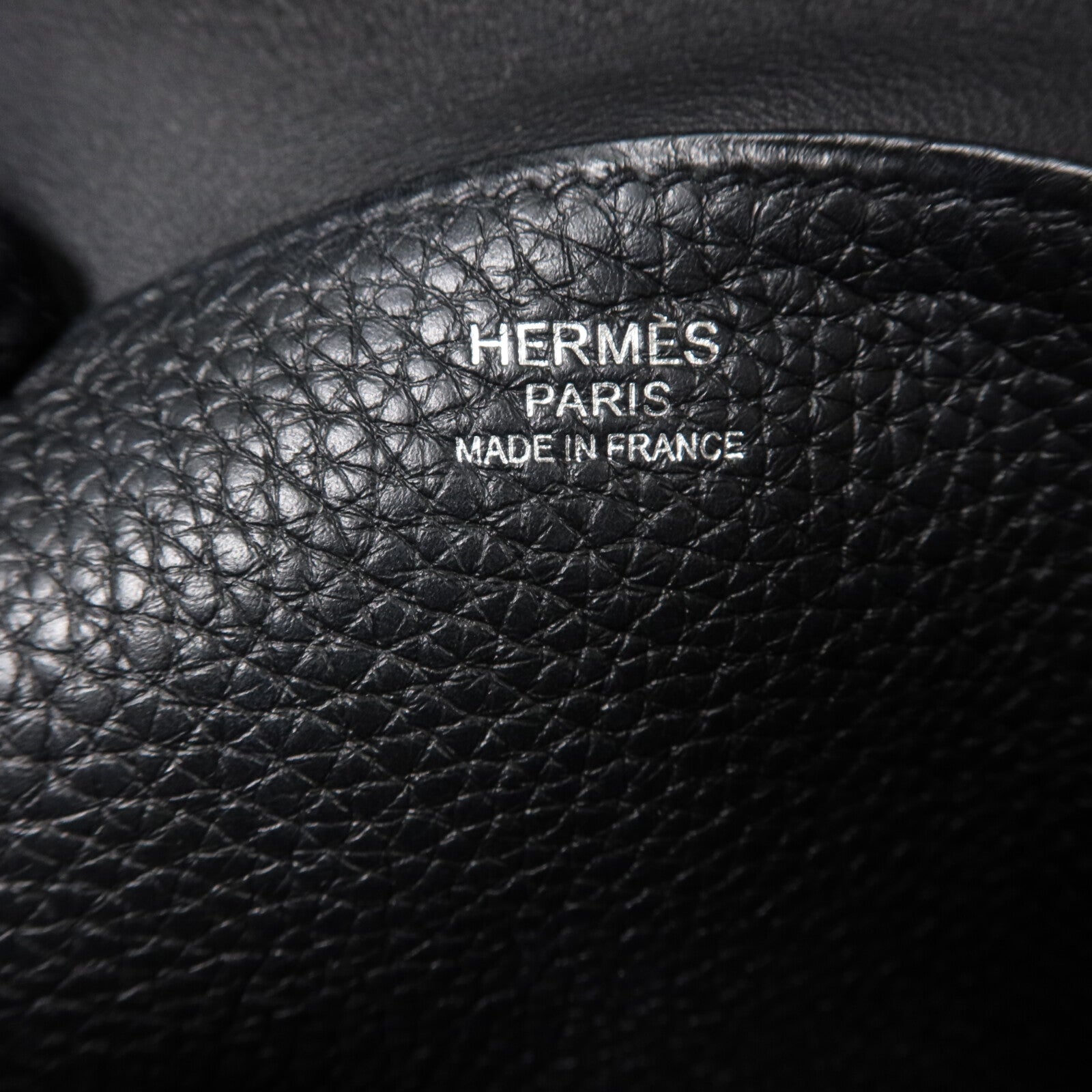 HERMES Clemence皮革Halzan 25手挽肩背兩用袋Noir