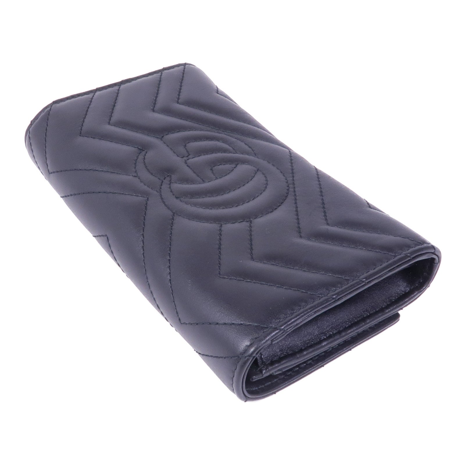 GUCCI 牛皮皮革GG Marmont Long Wallet金扣錢包