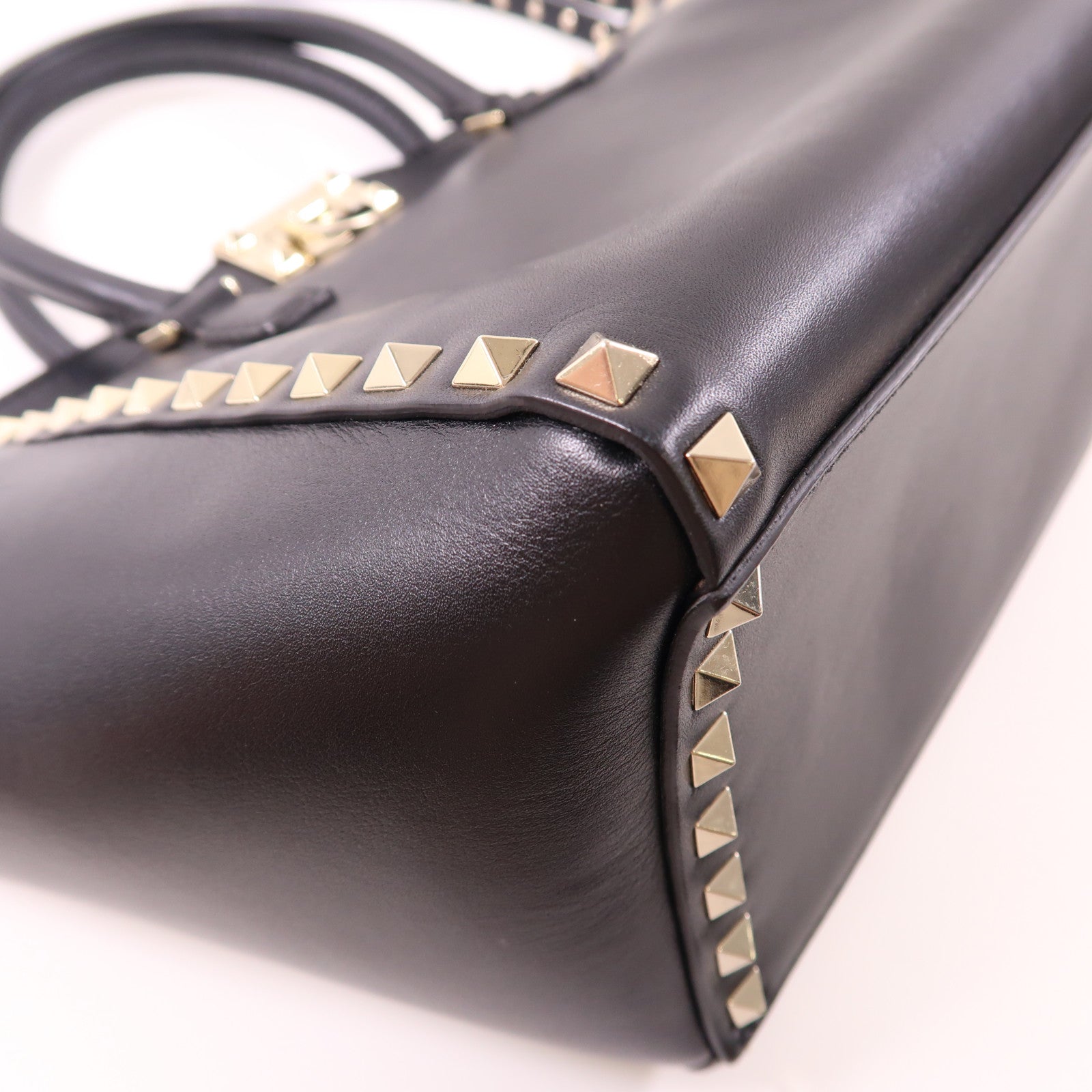 Valentino 牛皮皮革2way Shoulder金扣手挽肩背兩用袋