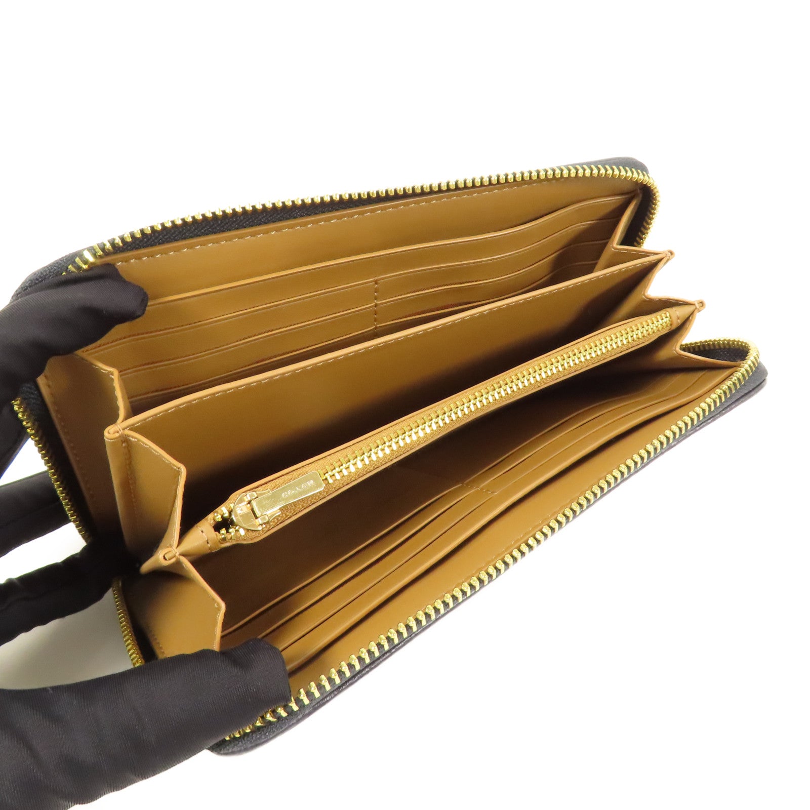 COACH Denim Long wallet 金扣長錢包