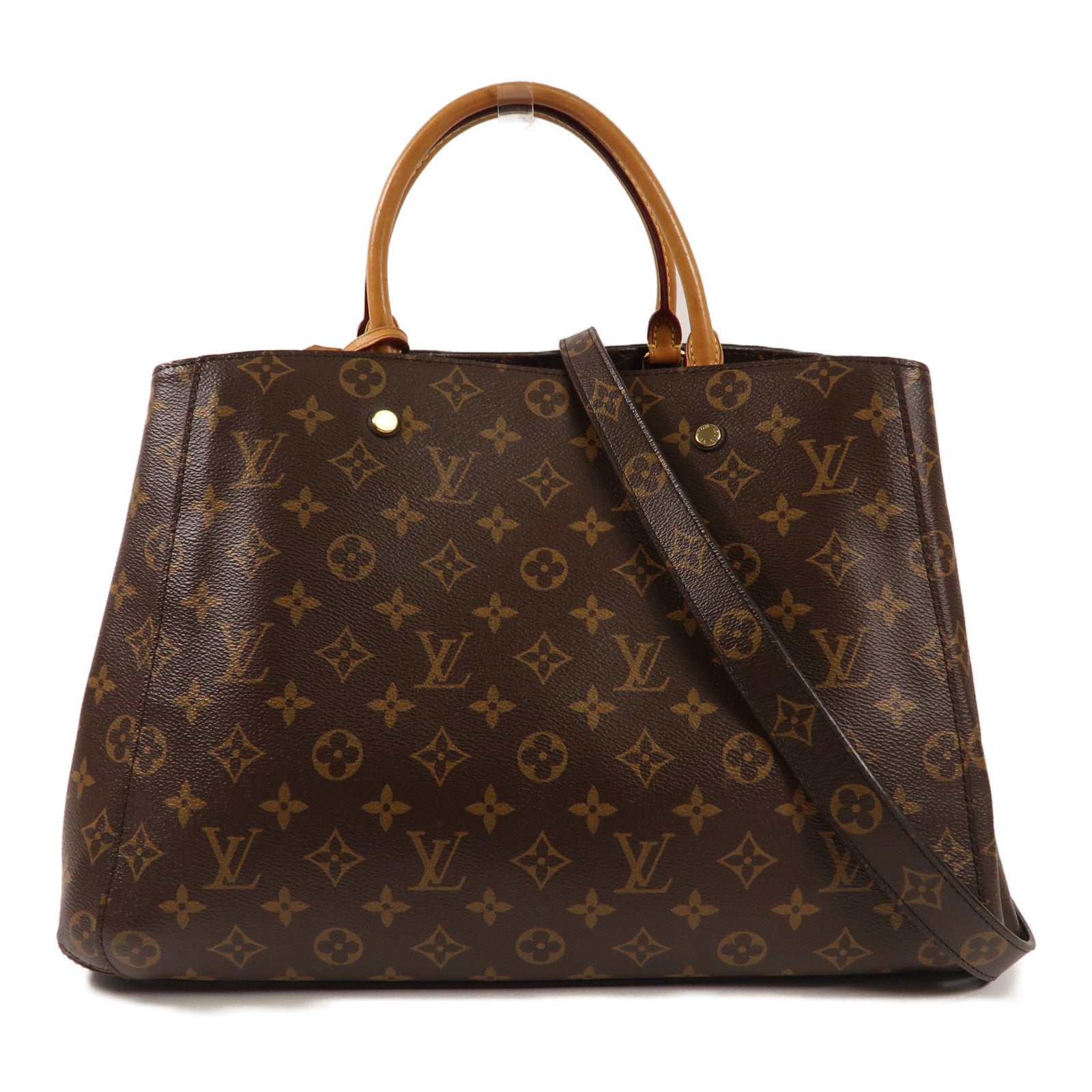 LOUIS VUITTON Monogram Montaigne MM金扣手挽肩背兩用袋