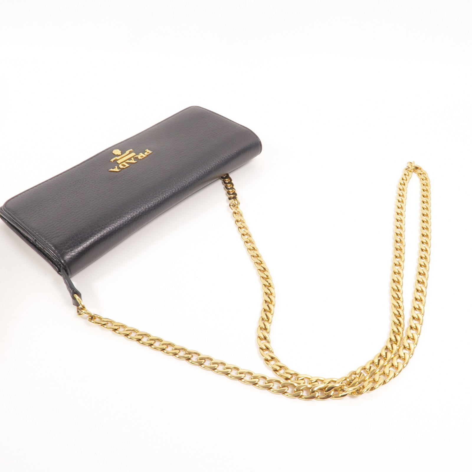 PRADA 牛皮皮革Wallet On Chain鏈帶肩背袋