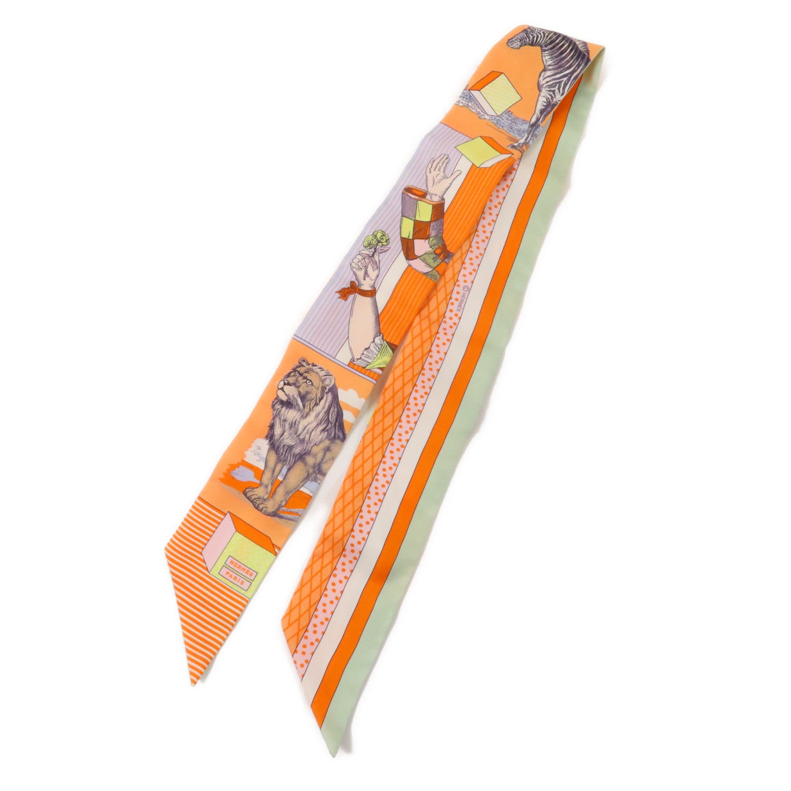 HERMES 絲質Twilly絲巾