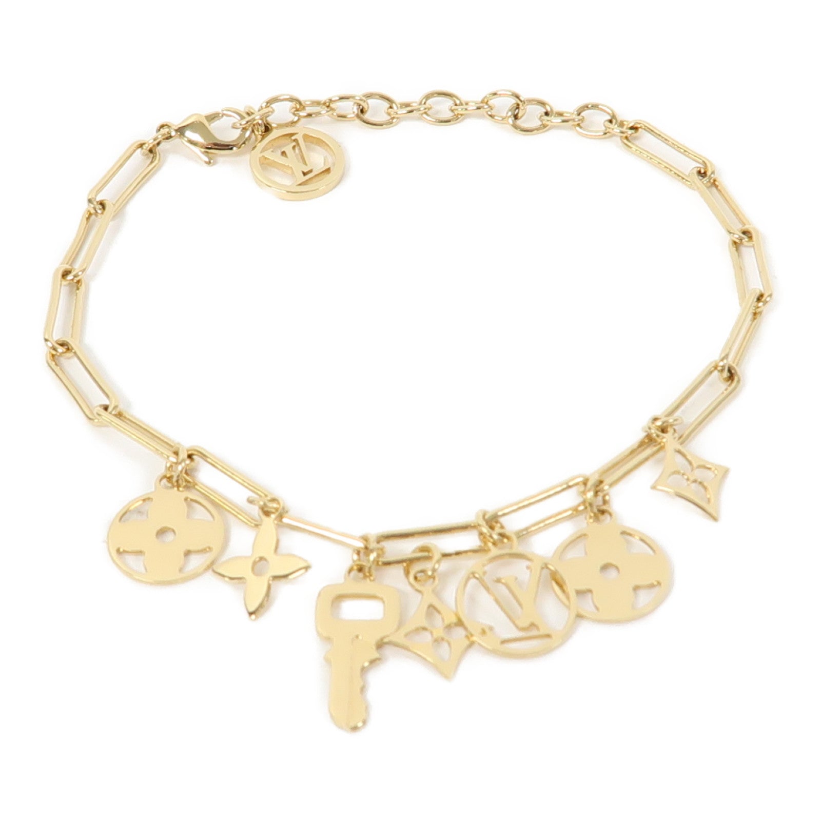 LOUIS VUITTON 金屬Brasserie Roman Holiday Bracelet手鏈金色