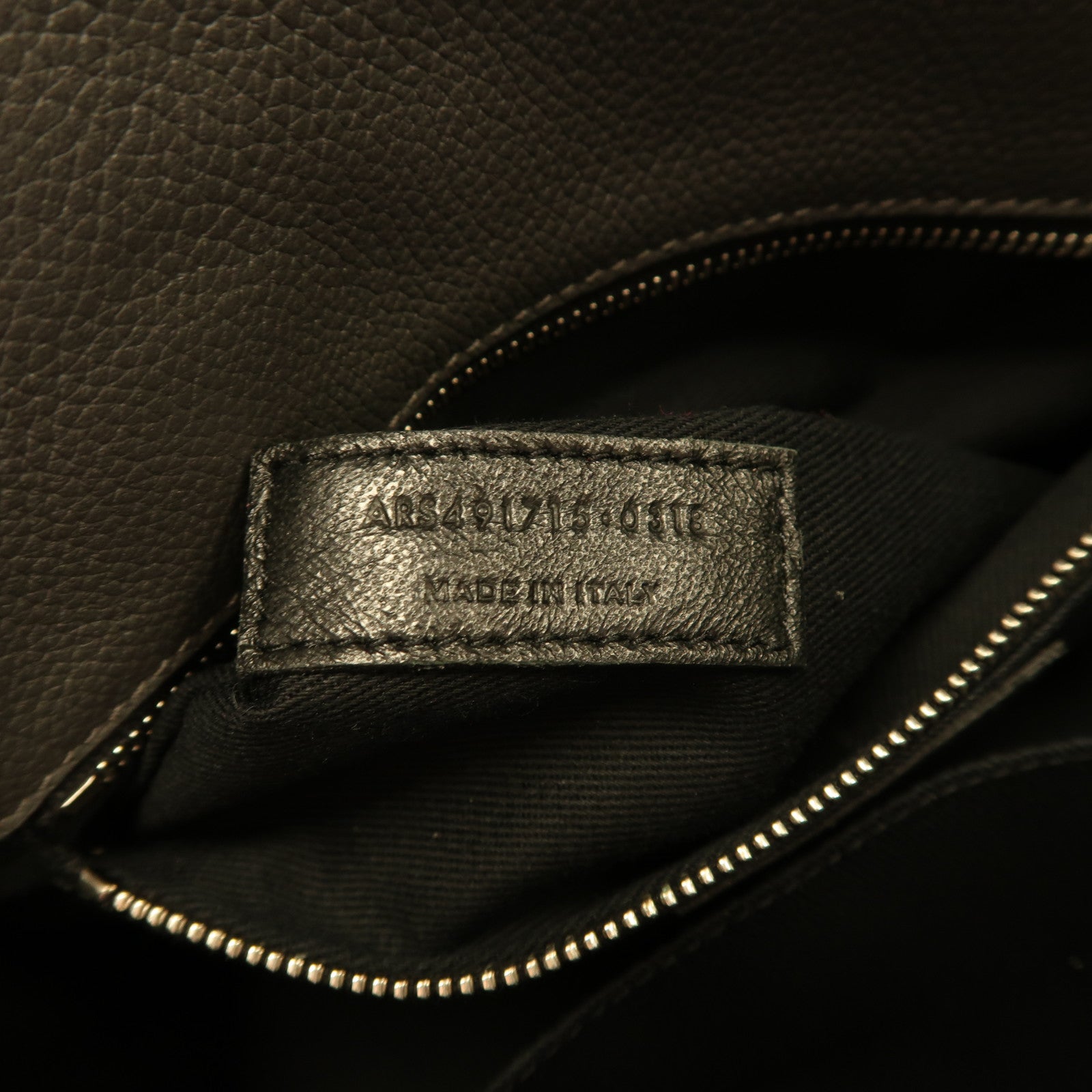 SAINT LAURENT 牛皮皮革2 Way Shoulder銀扣手挽肩背兩用袋灰色