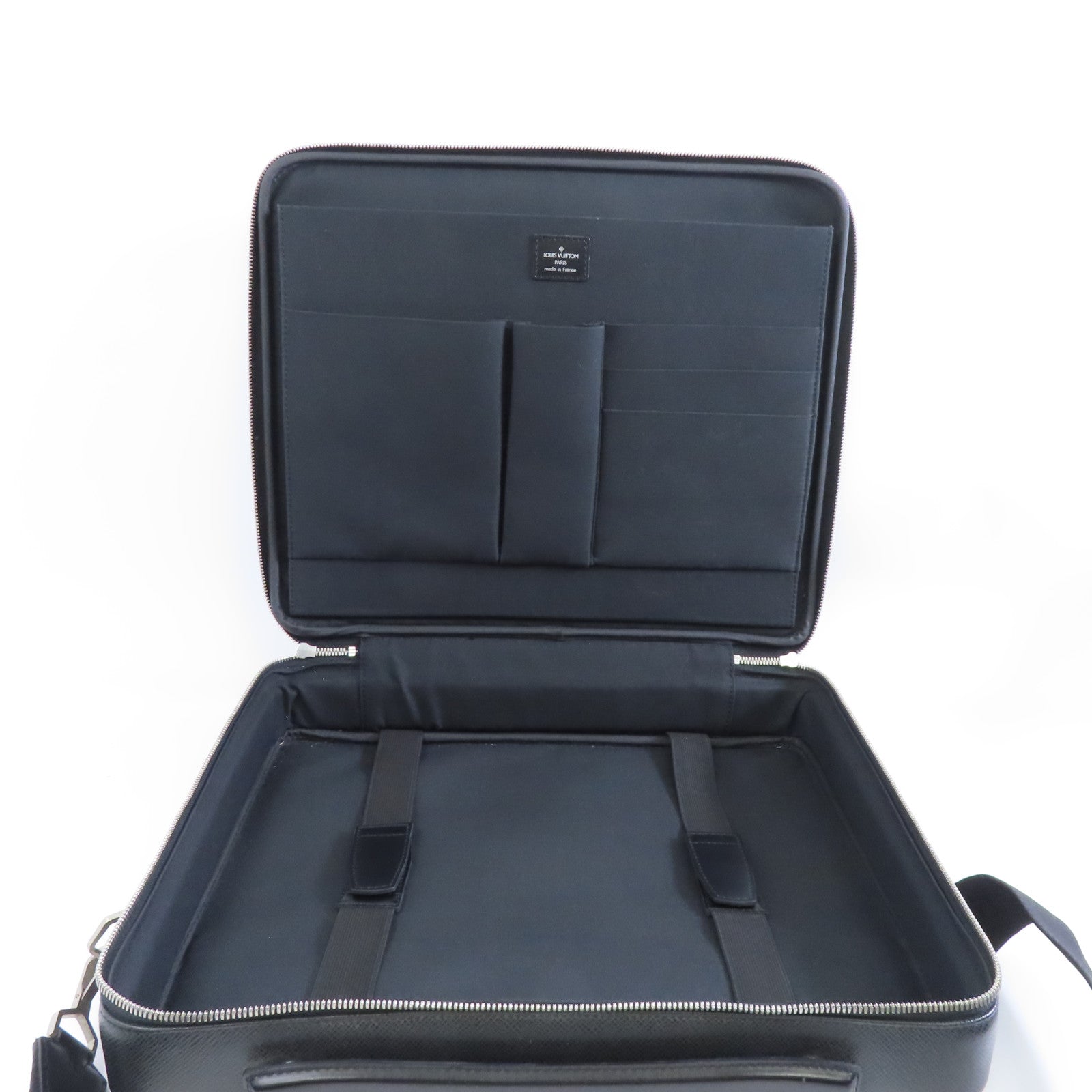 LOUIS VUITTON 【激減優惠】Taiga Computer Case Bag銀扣公事包黑色