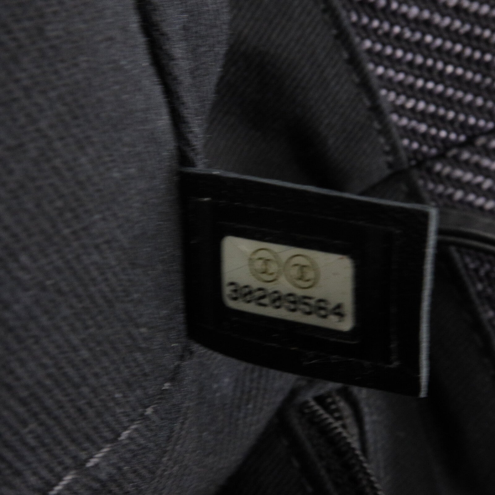 CHANEL 帆布/牛皮皮革Deauville Tote Bag鏈帶肩背袋