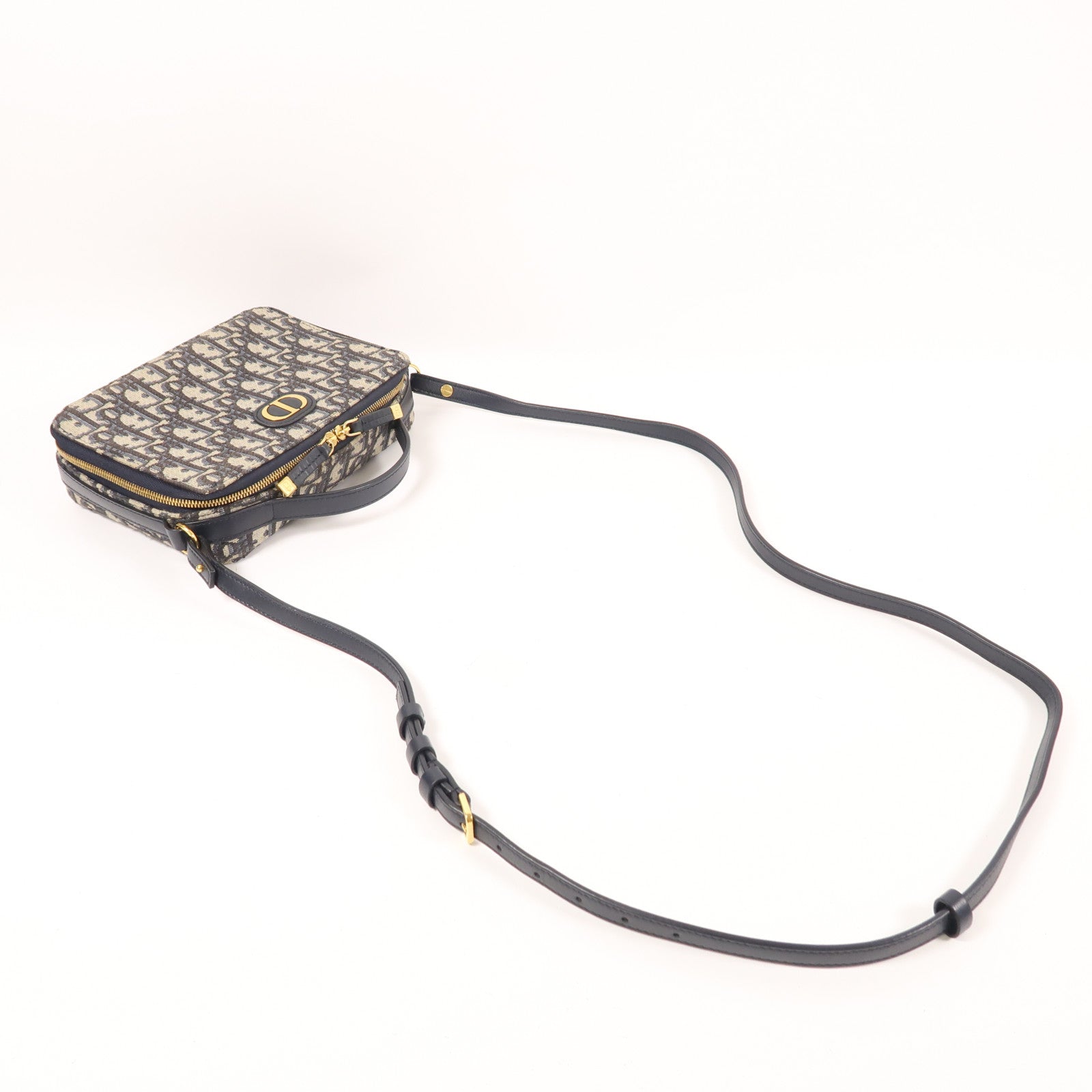 Dior 帆布30 Montaigne金扣手挽肩背兩用袋