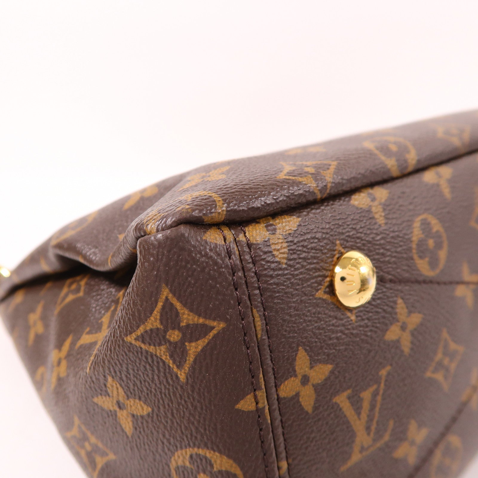 LOUIS VUITTON Monogram Pallas金扣手挽肩背兩用袋棕色
