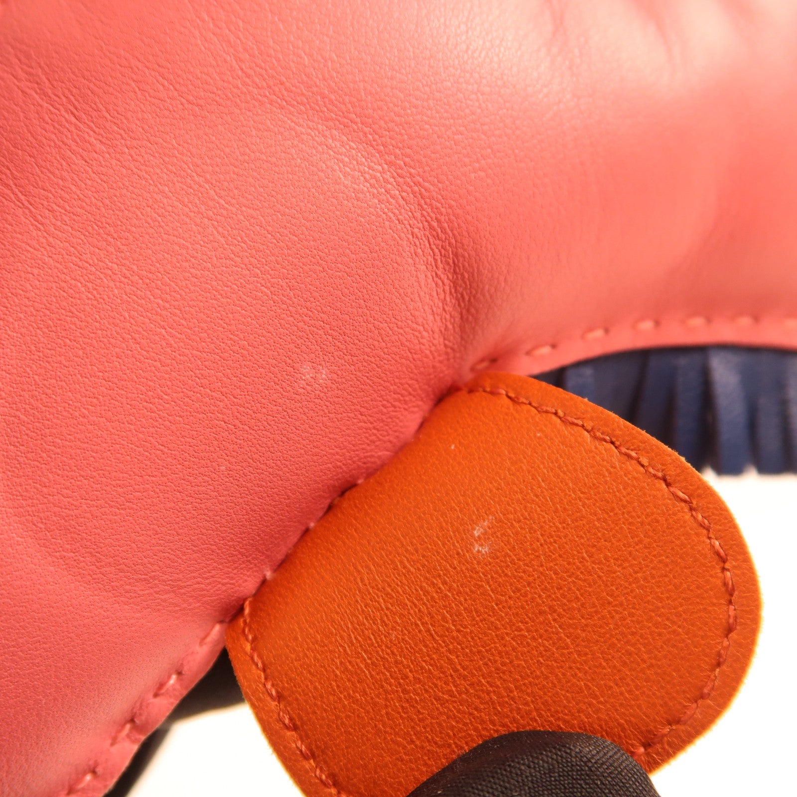 HERMES Milo皮革/Swift皮革Rodeo GM掛飾Rose Azalee