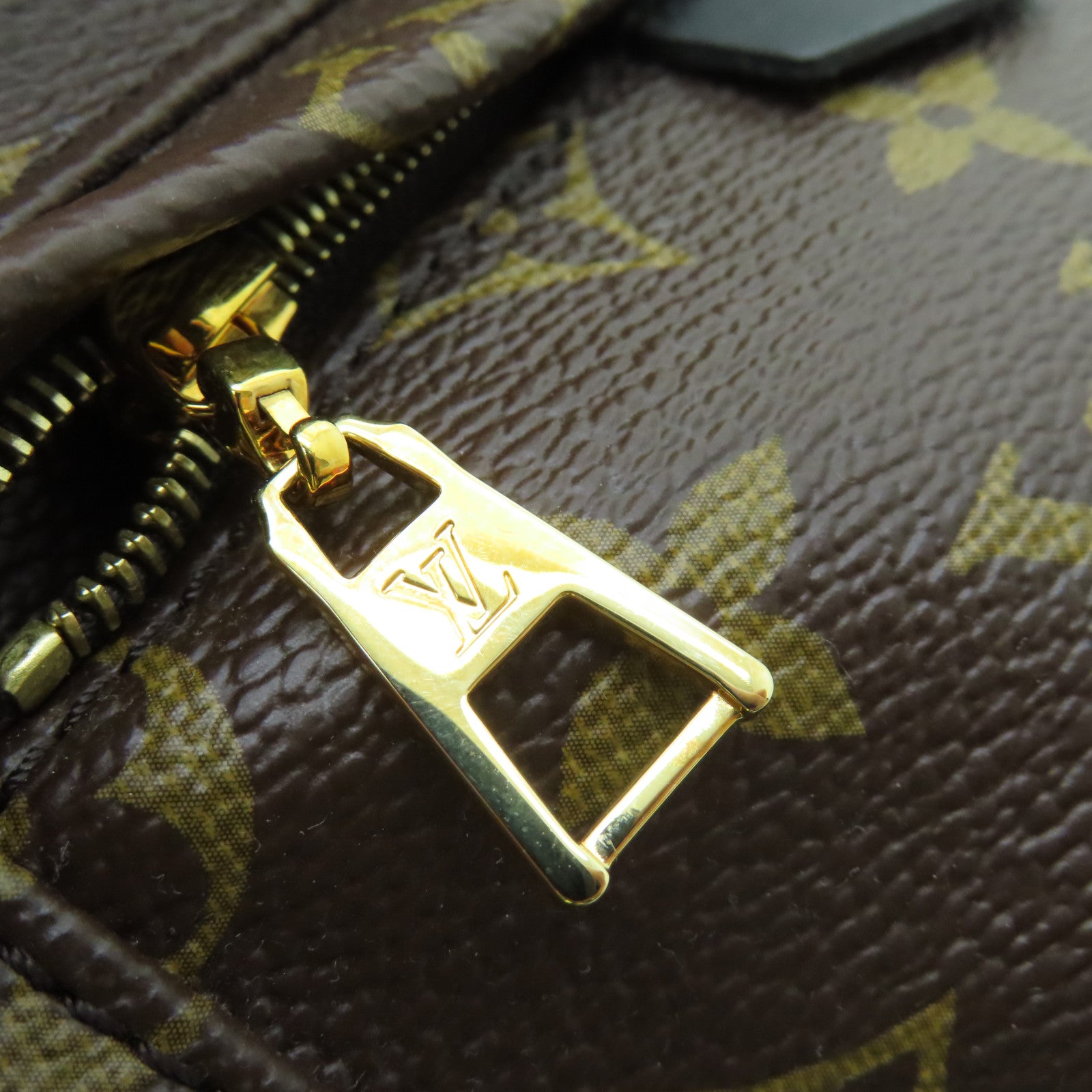 LOUIS VUITTON Monogram Plam Springs PM Backpack Brown with Gold Buckle