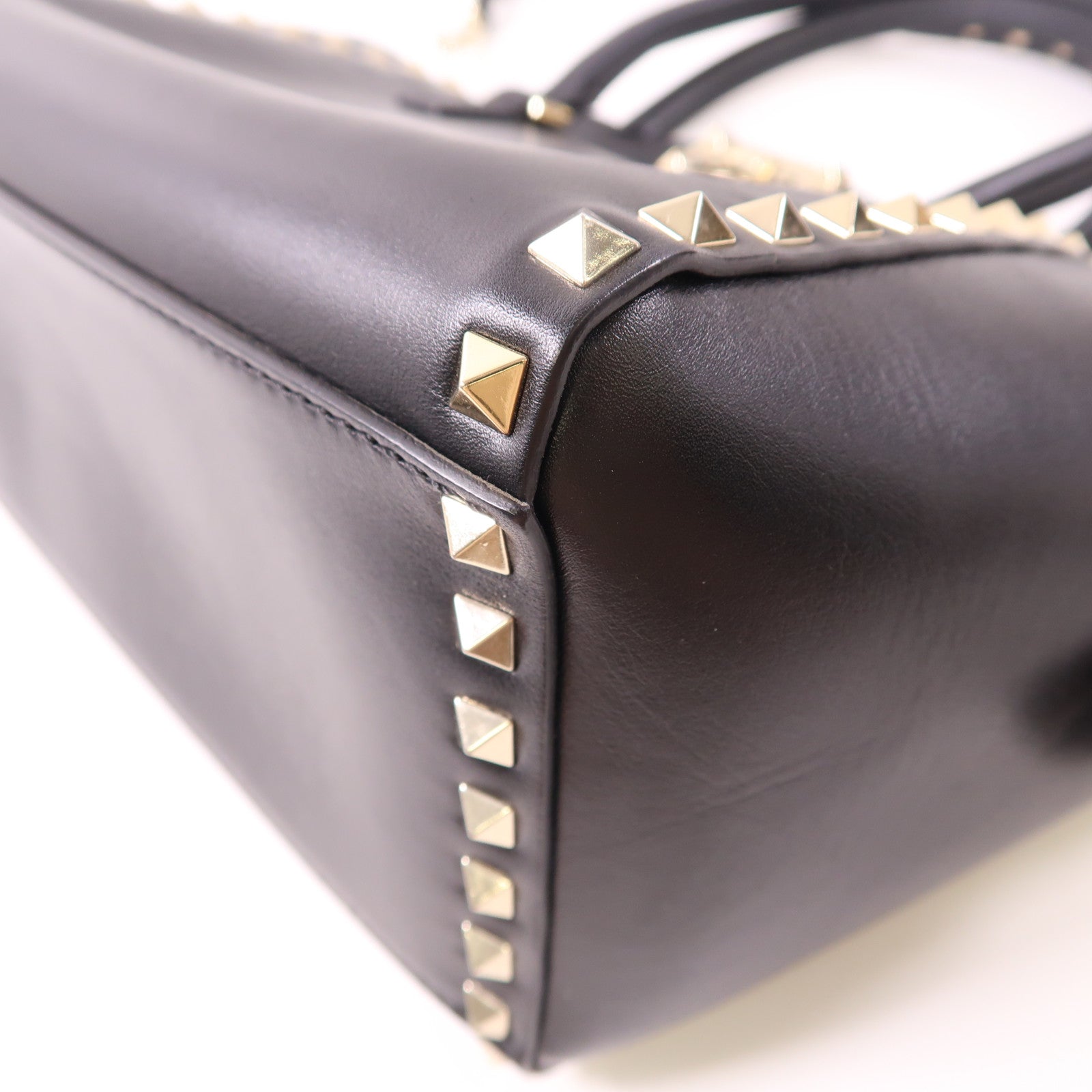 Valentino 牛皮皮革2way Shoulder金扣手挽肩背兩用袋