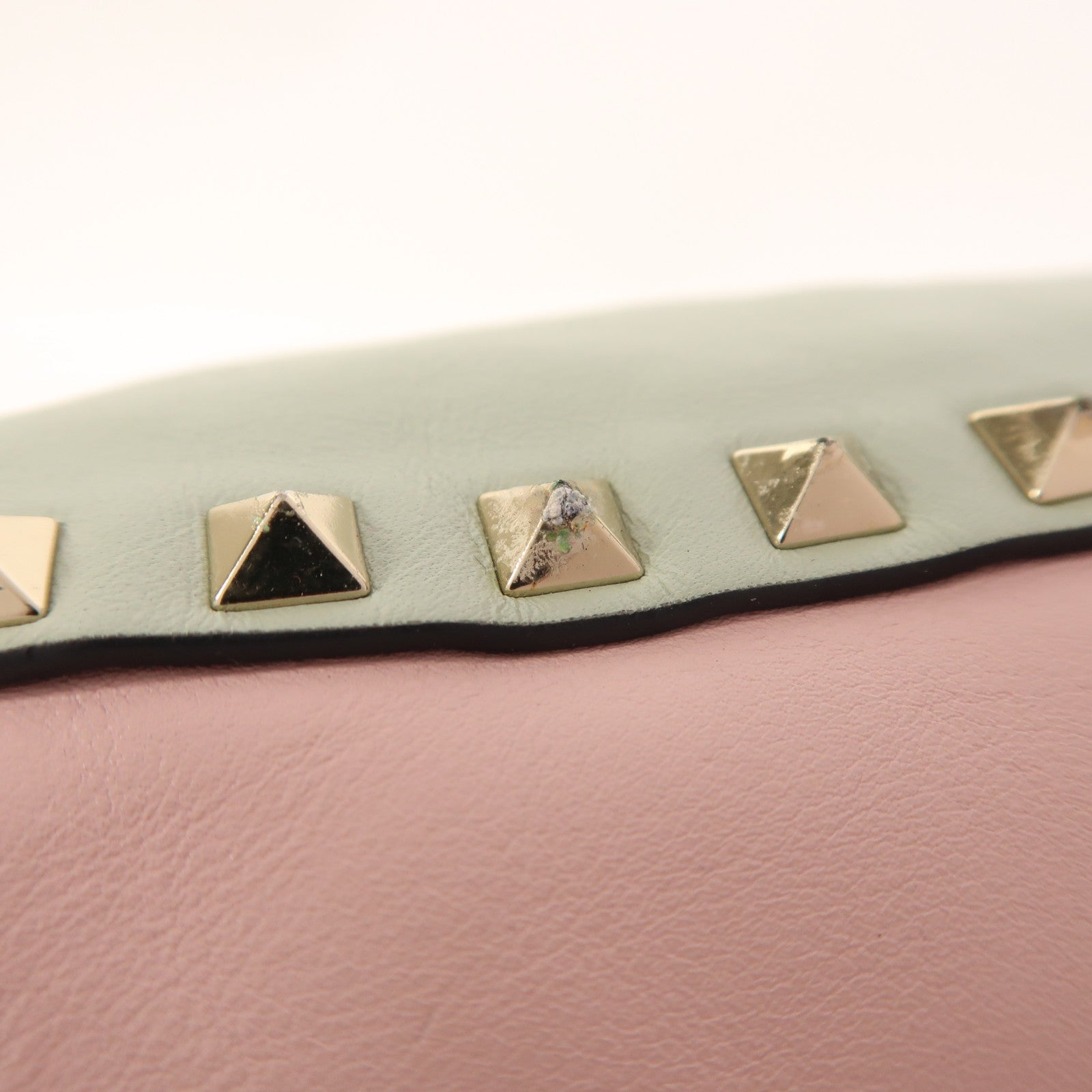 Valentino 羊皮皮革2 Way Shoulder金扣手挽肩背兩用袋