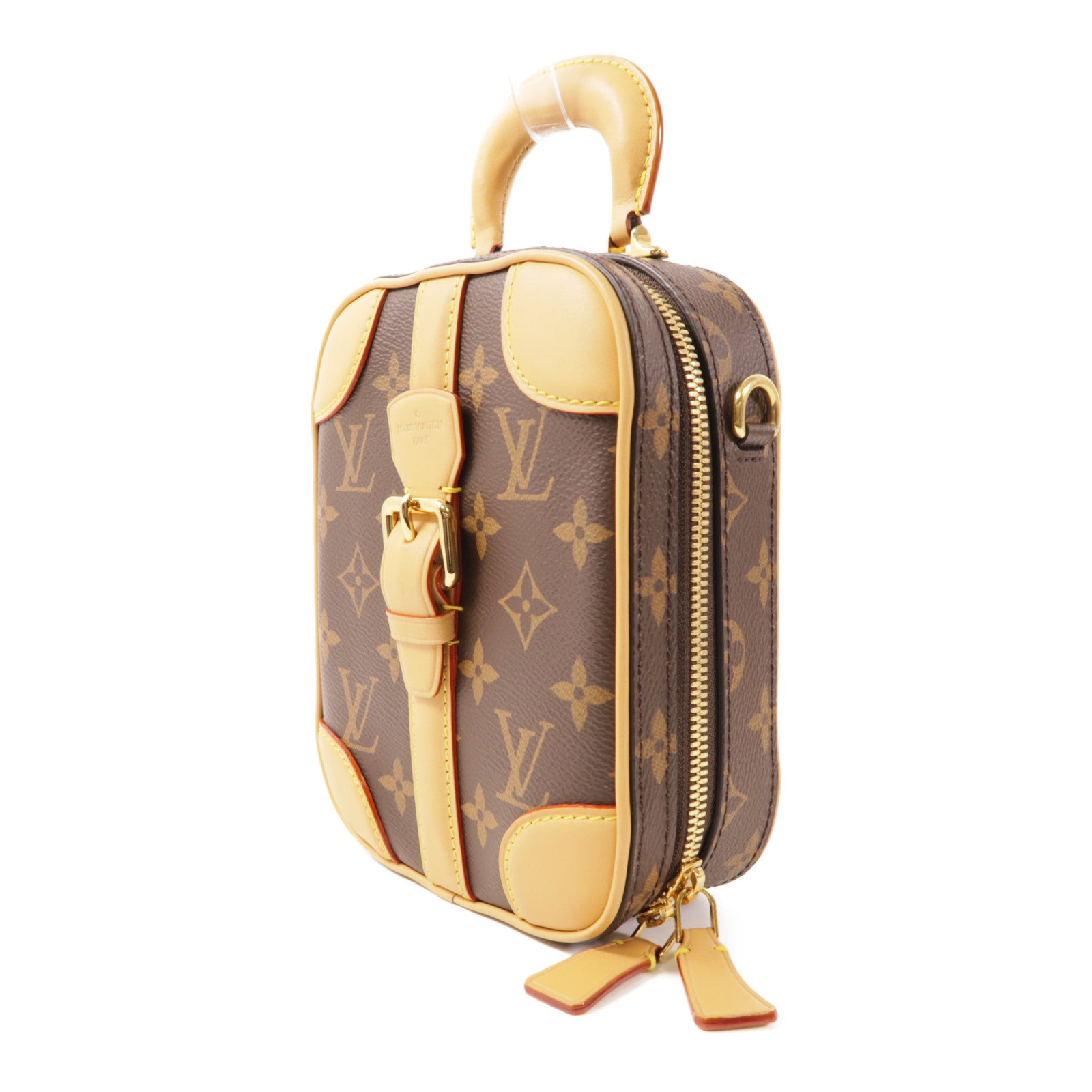 LOUIS VUITTON LV GHW Valisette Vertical 2Way Shoulder Bag M68623 Monogram Brown