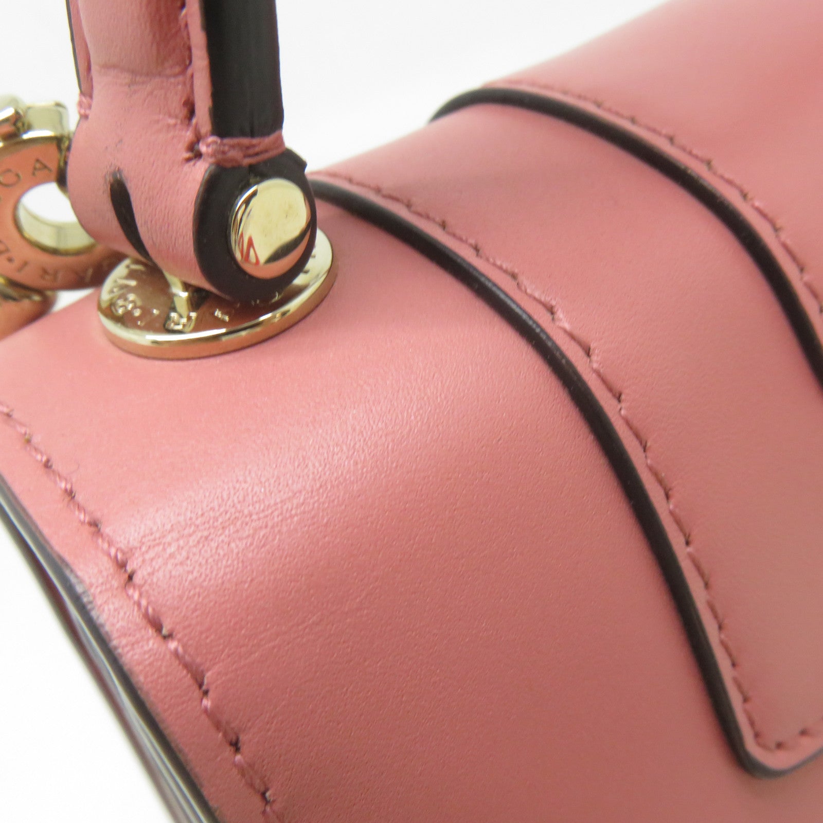 BVLGARI (PRICE DOWN) GWH Serpenti Forever 2Way Shoulder Handbag Calfskin Leather Pink