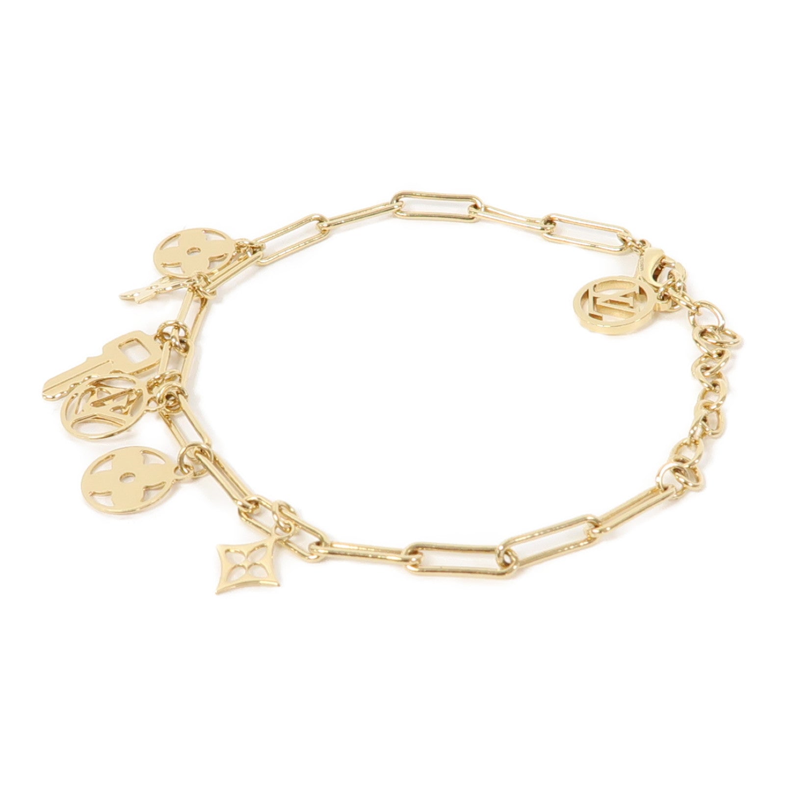 LOUIS VUITTON 金屬Brasserie Roman Holiday Bracelet手鏈金色