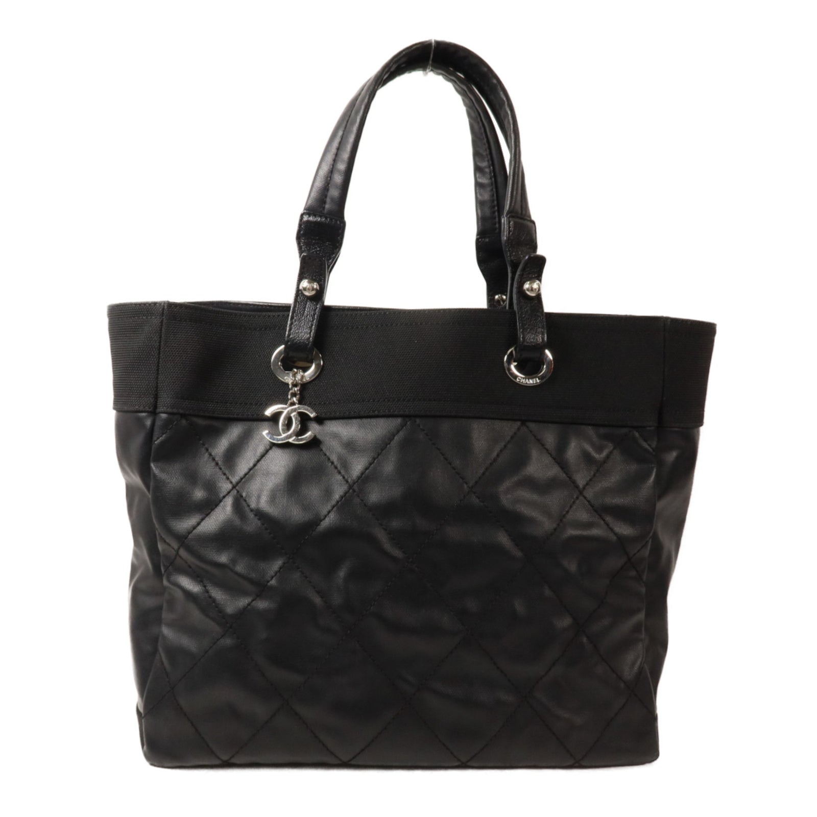 CHANEL 牛皮皮革/塗層帆布Paris Biarritz Tote手挽袋