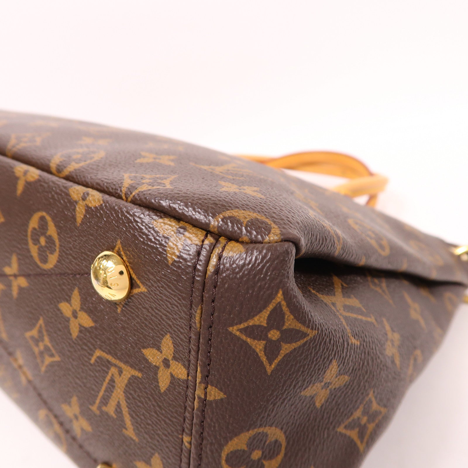 LOUIS VUITTON Monogram Pallas金扣手挽肩背兩用袋棕色