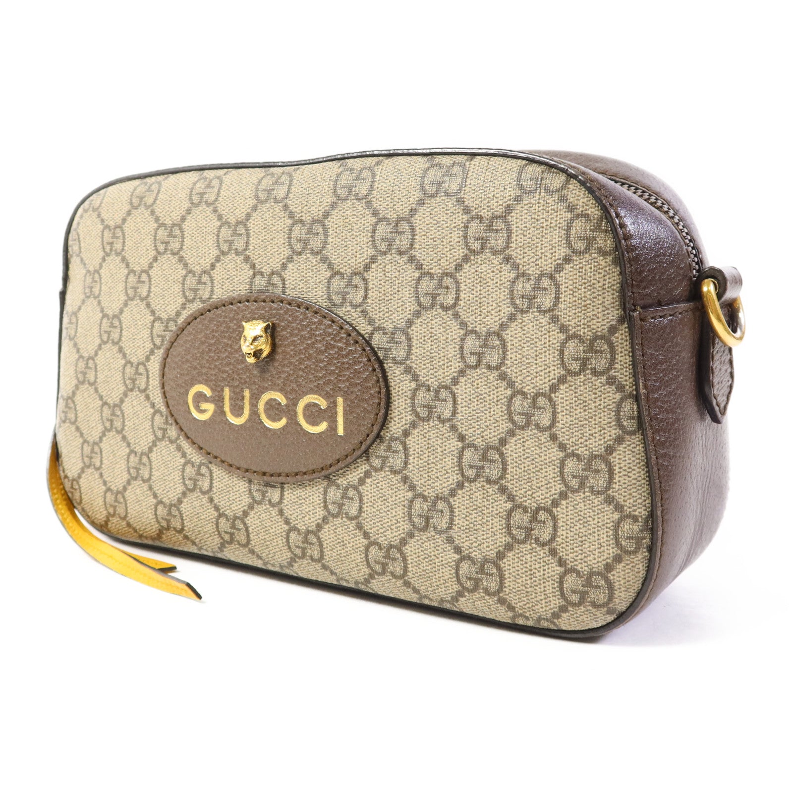 GUCCI 塗層帆布GG Supreme Messenger金扣肩背袋