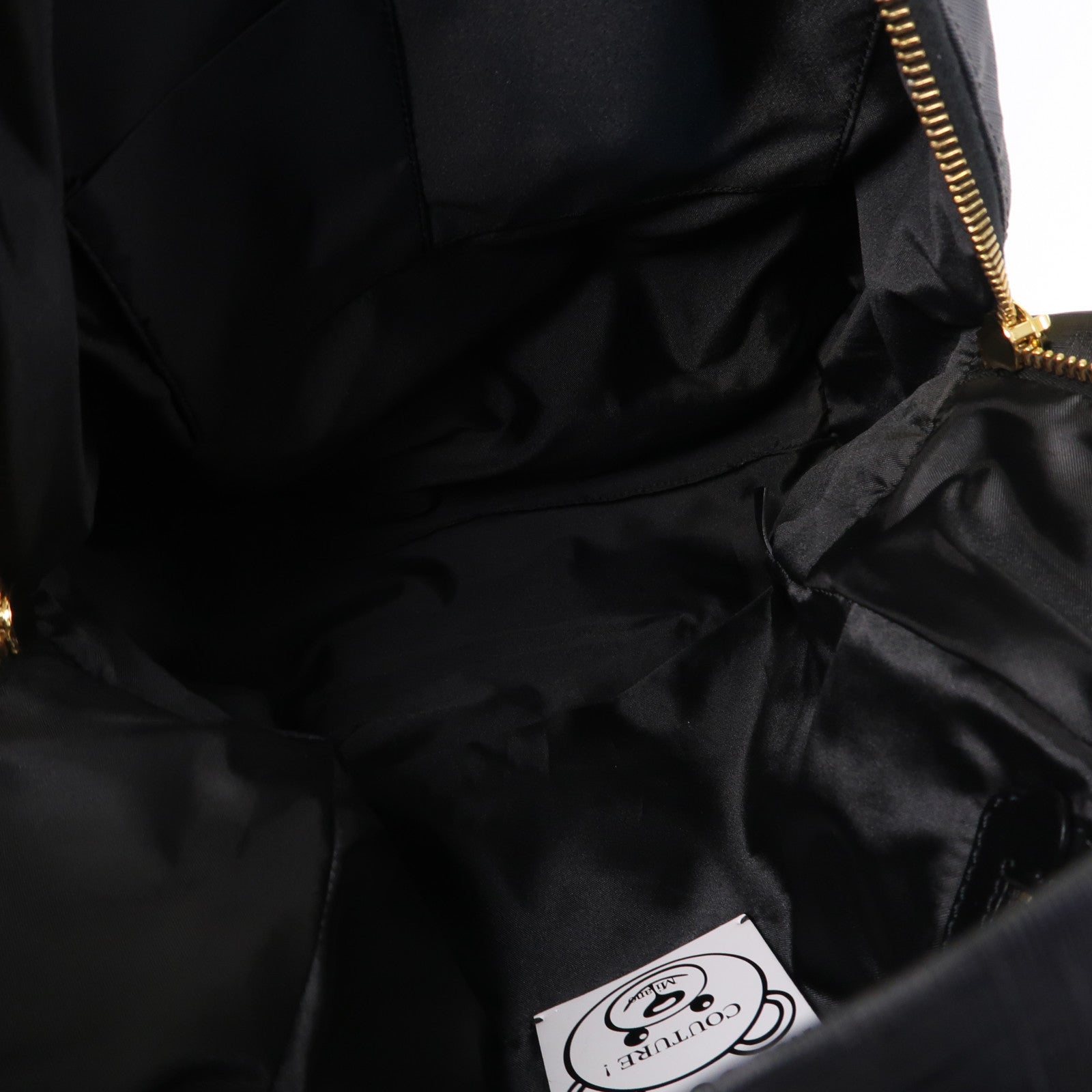 MOSCHINO 【激減優惠】塗層帆布Backpack金扣背包黑色